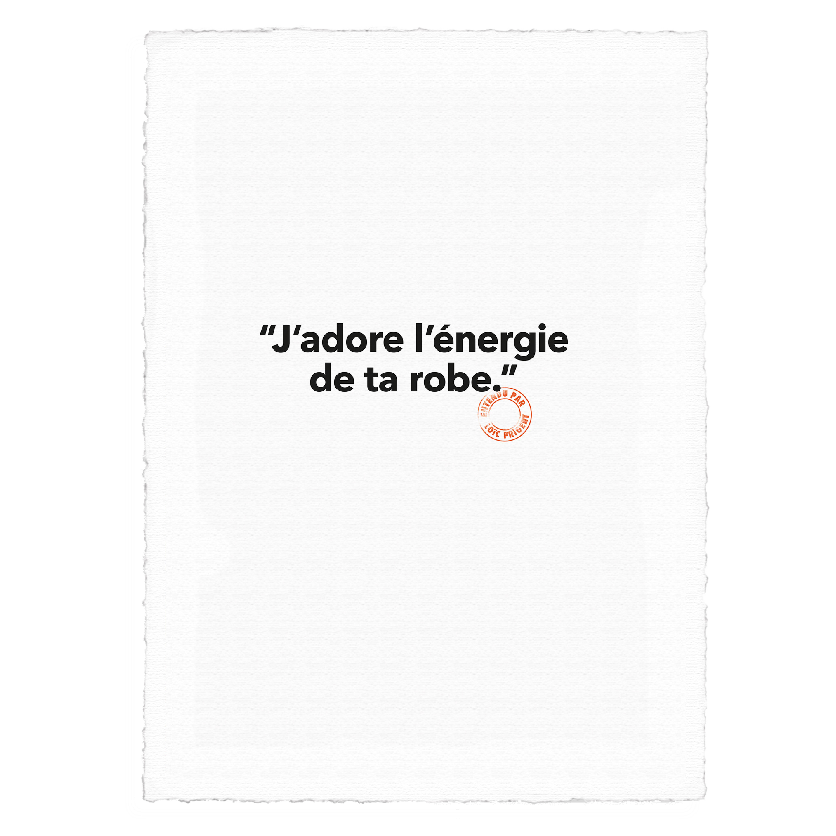 Affiche x Loïc Prigent  IMAGE REPUBLIC Blanc