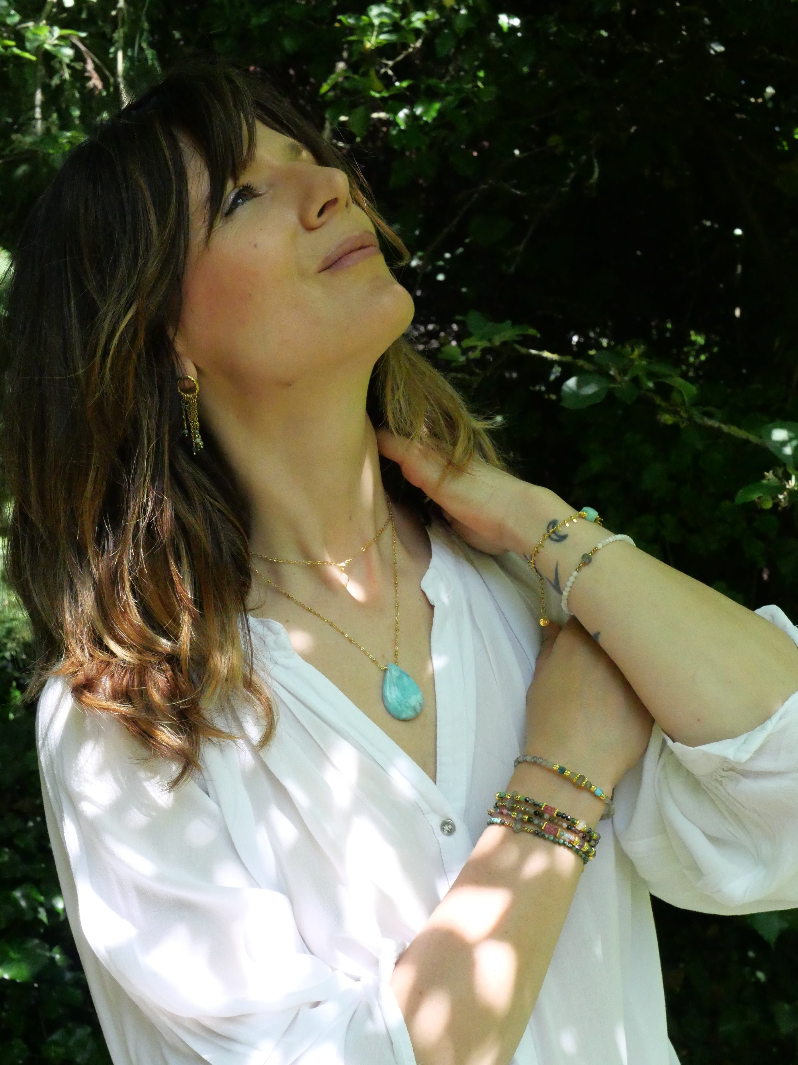 Labradorite bracelet GINANDGER Grey