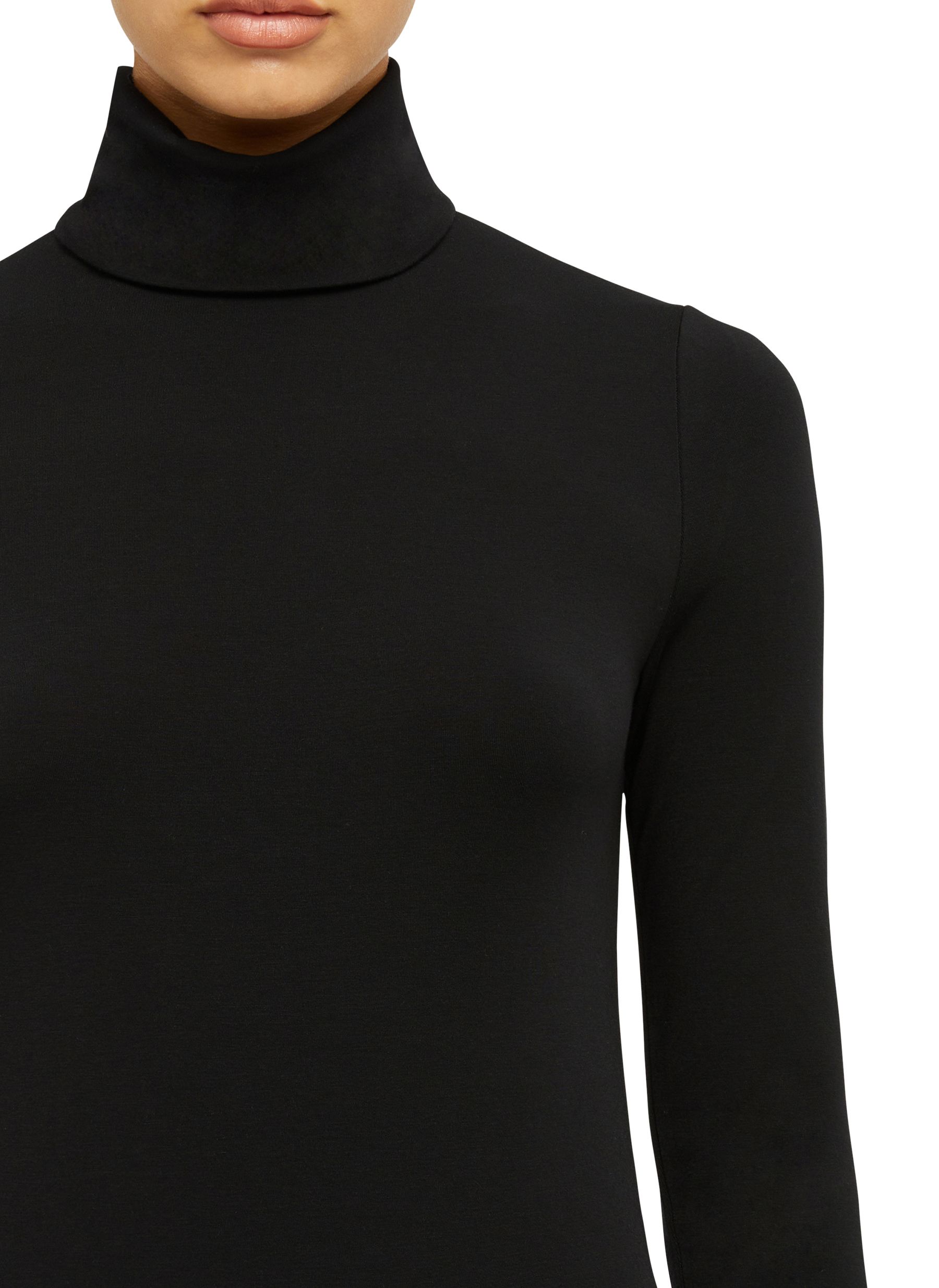 Fitted Polo Neck Pullover Black Wolford Women Place des Tendances