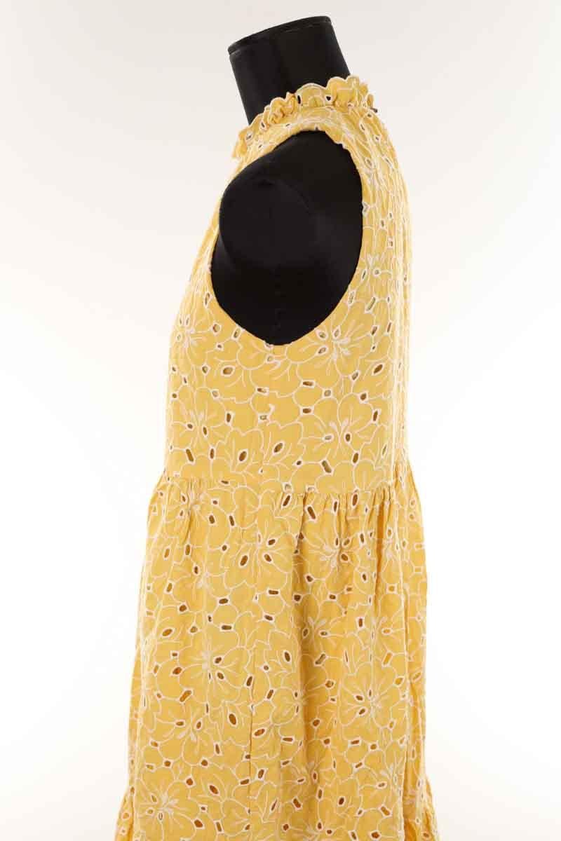 Cotton dress SEZANE - Seconde main Yellow