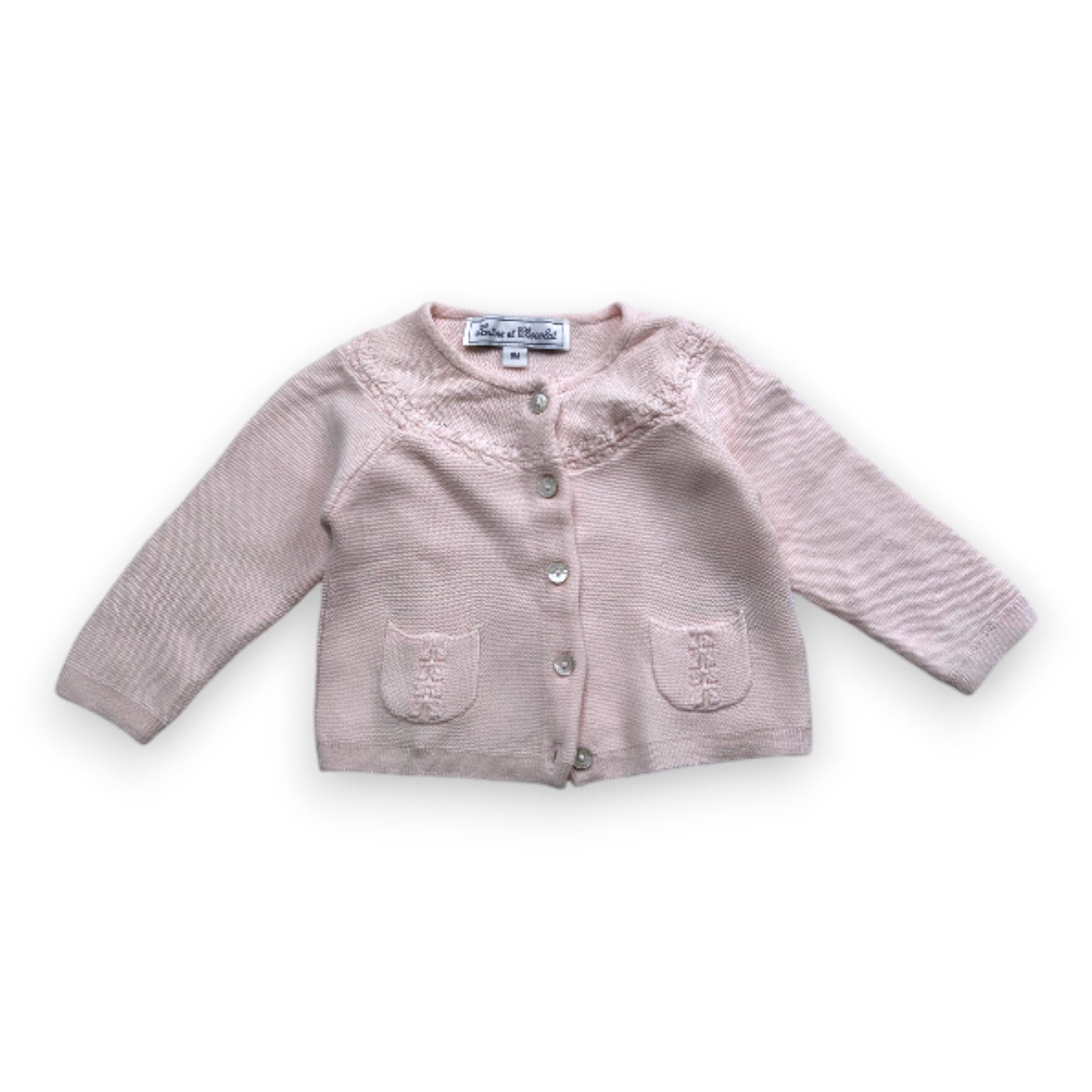 Pink baby cardigan - 6 months TARTINE ET CHOCOLAT - seconde-main Pink