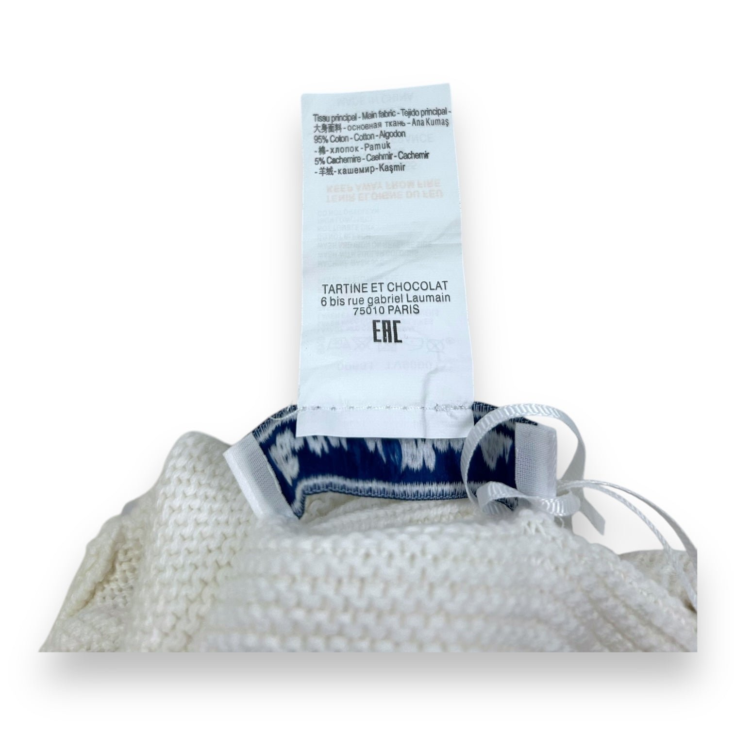 White Baby Hoodie - 6 months TARTINE ET CHOCOLAT - seconde-main White