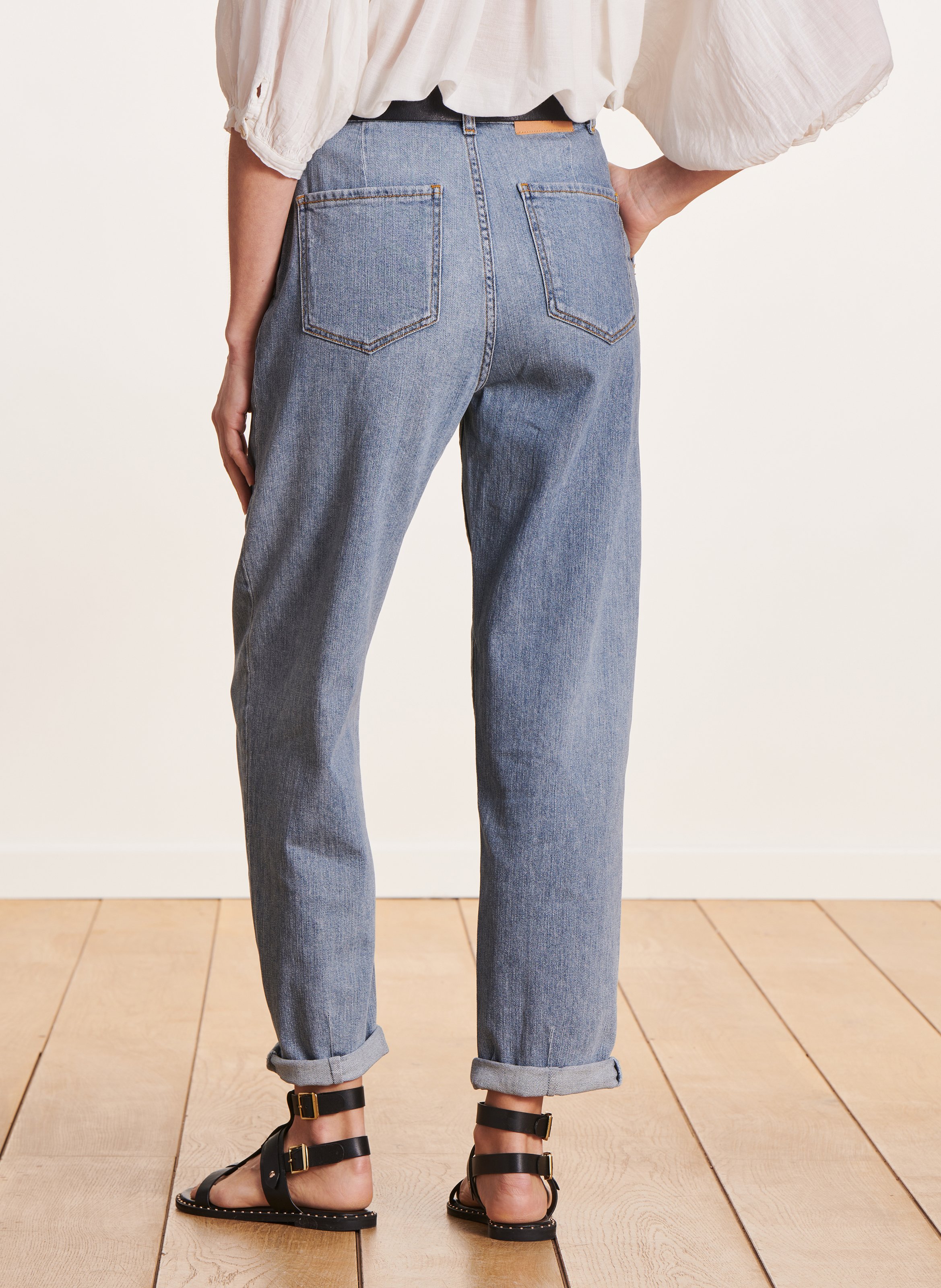 Straight 7/8 length jeans LA FEE MARABOUTEE Blue