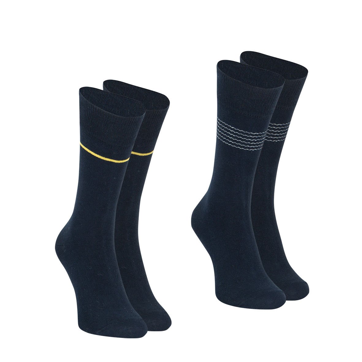 Set of 2 pairs of men's mid-high fancy socks by Eminence EMINENCE Blue