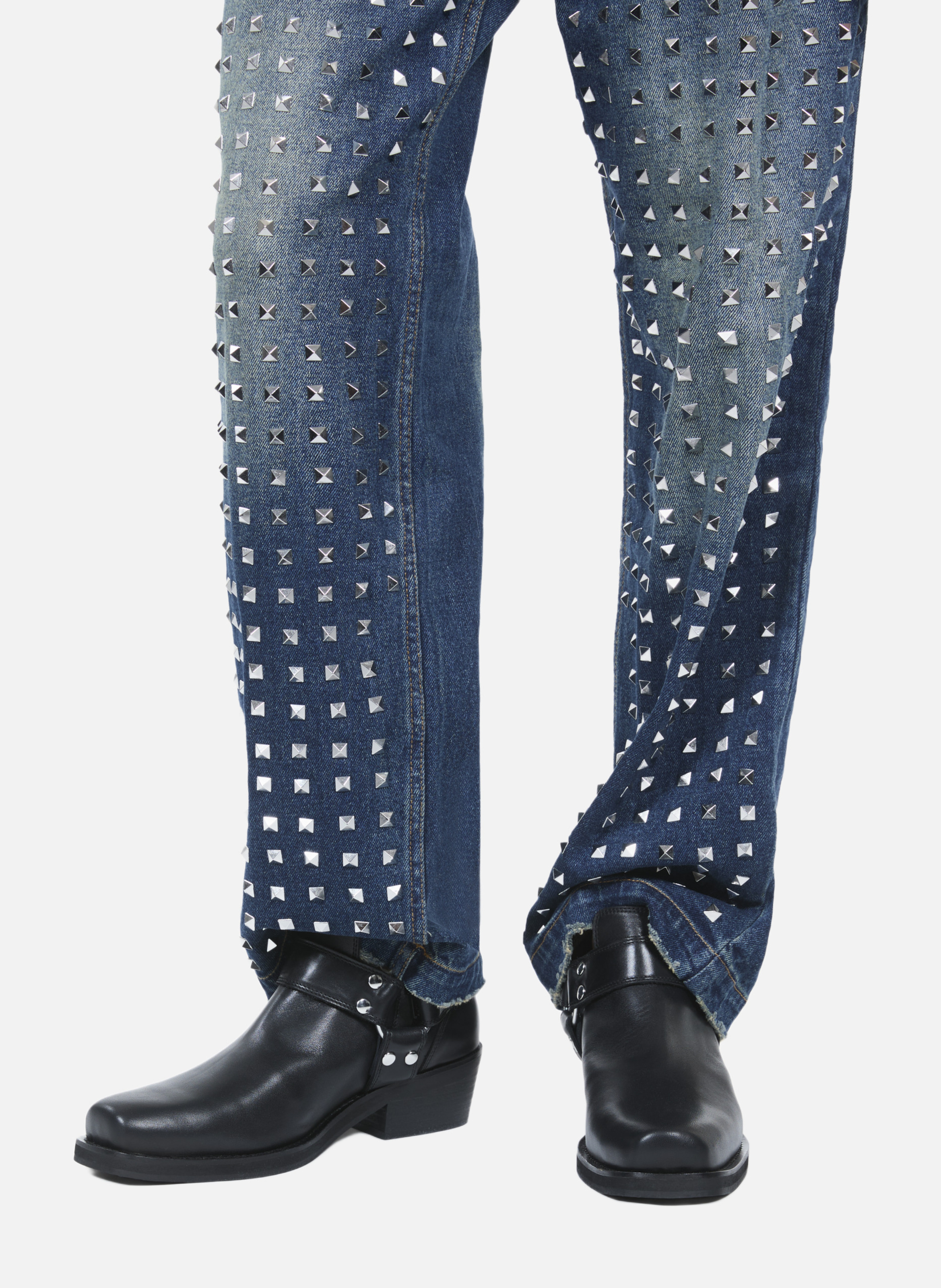 Ankle boots with leather straps THE KOOPLES Black