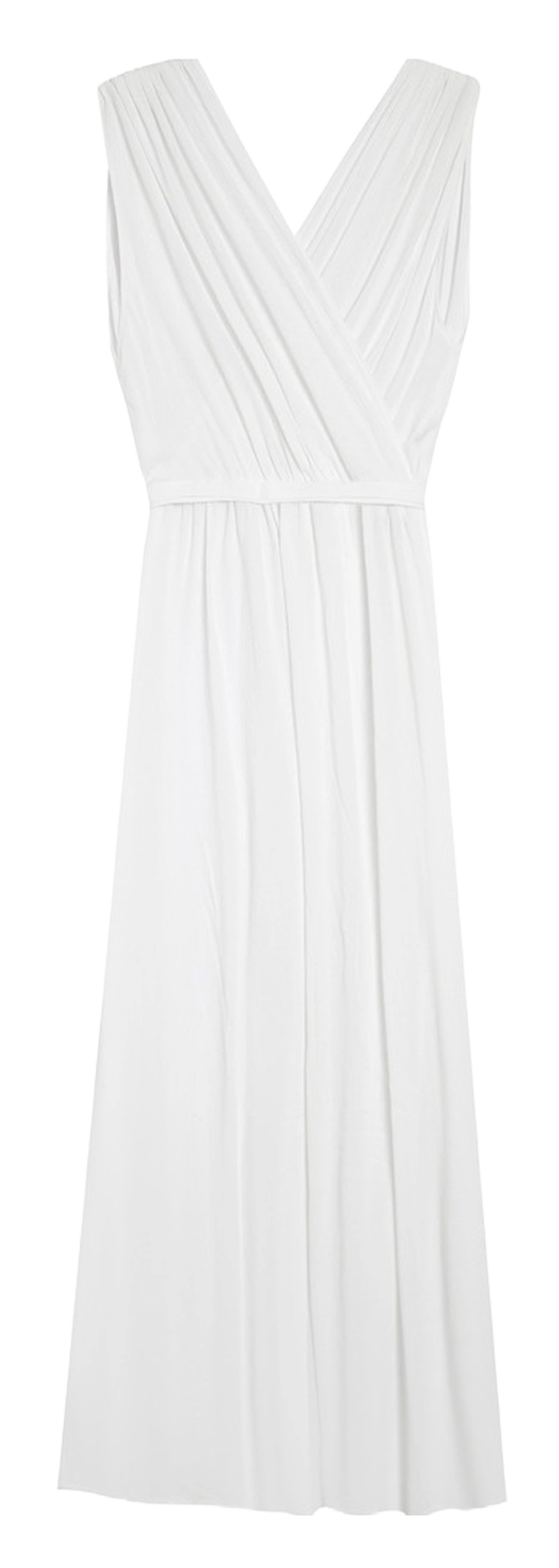 Long V-neck dress GRACE ET MILA White
