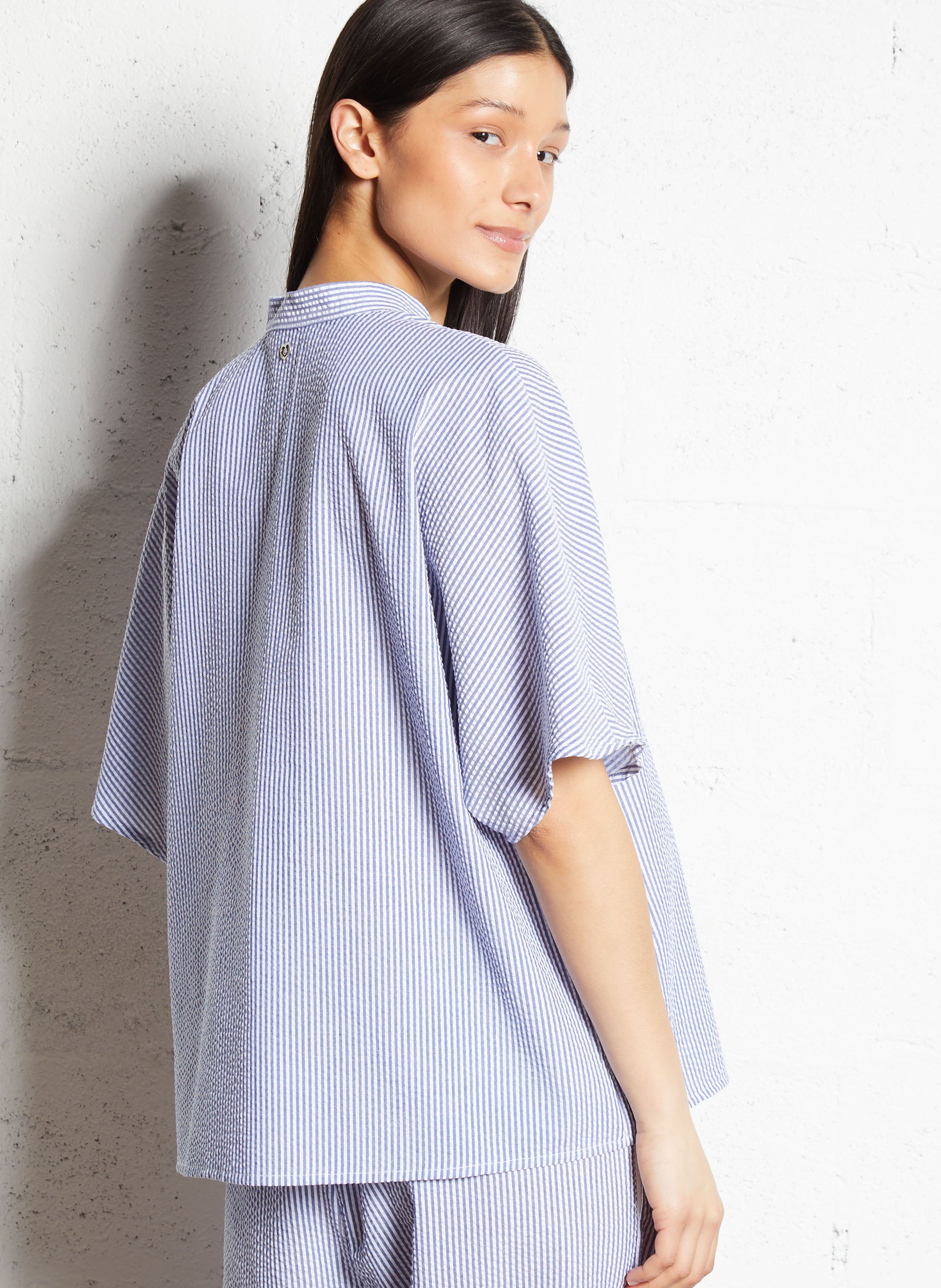 Chemise oversize à rayures Multicolore