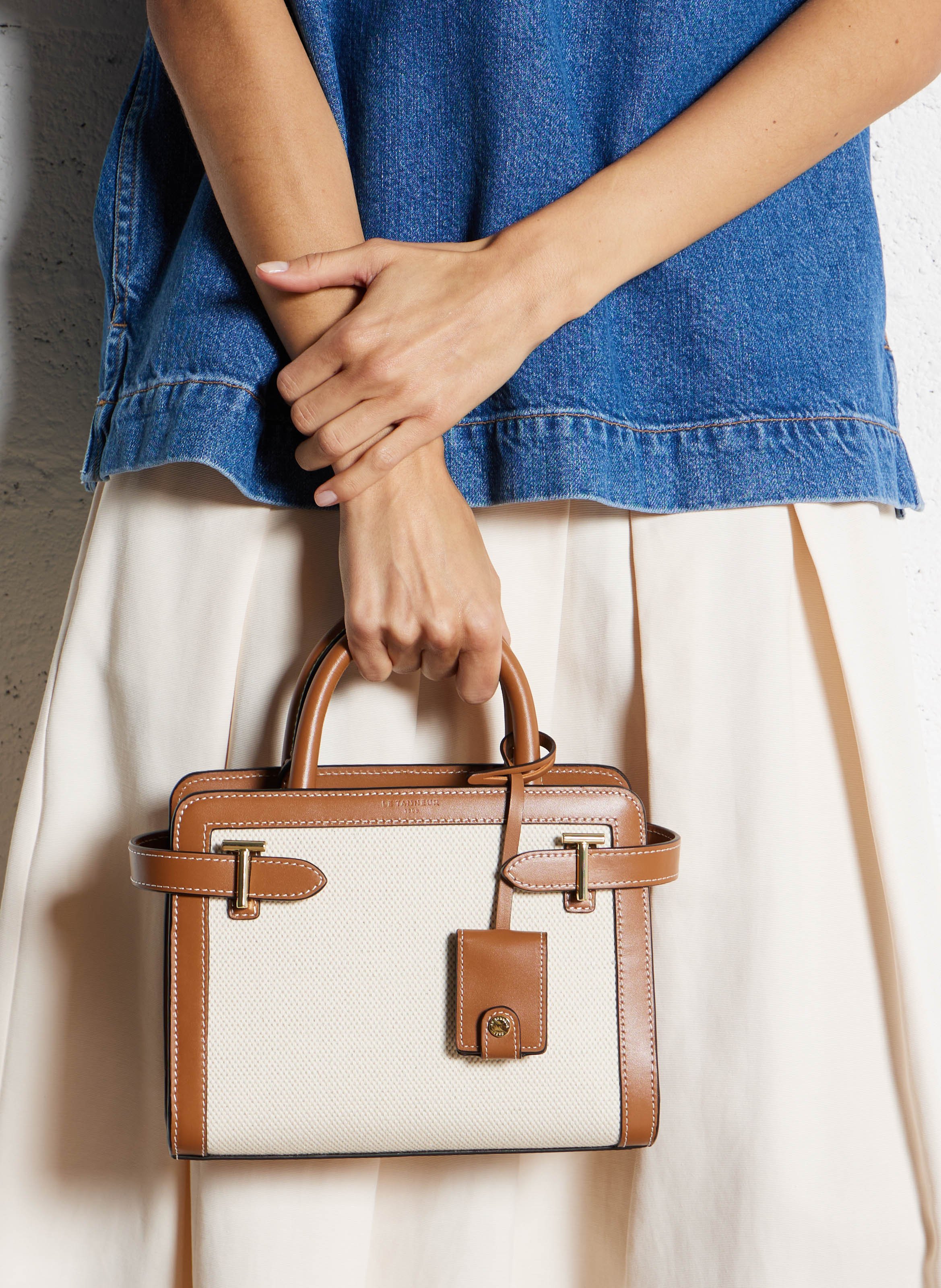 Sac à main en cuir LE TANNEUR Beige