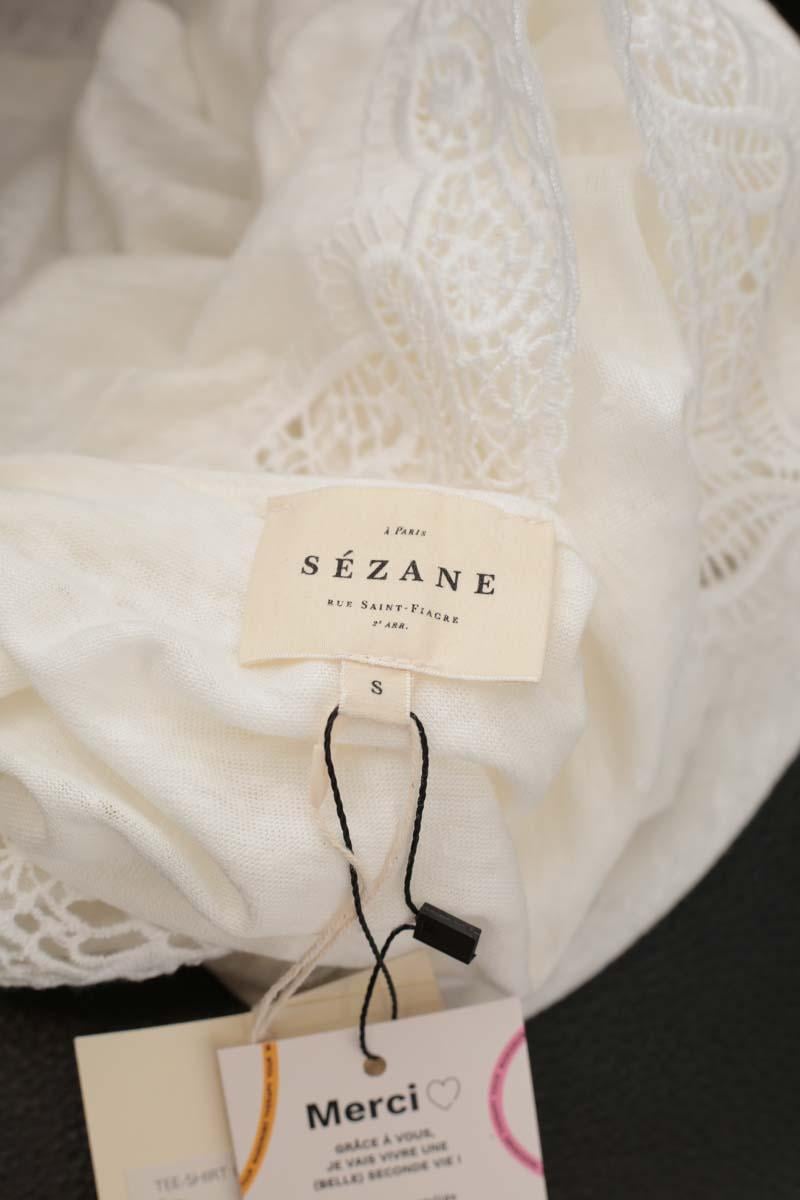 Cotton T-shirt SEZANE - Seconde main White