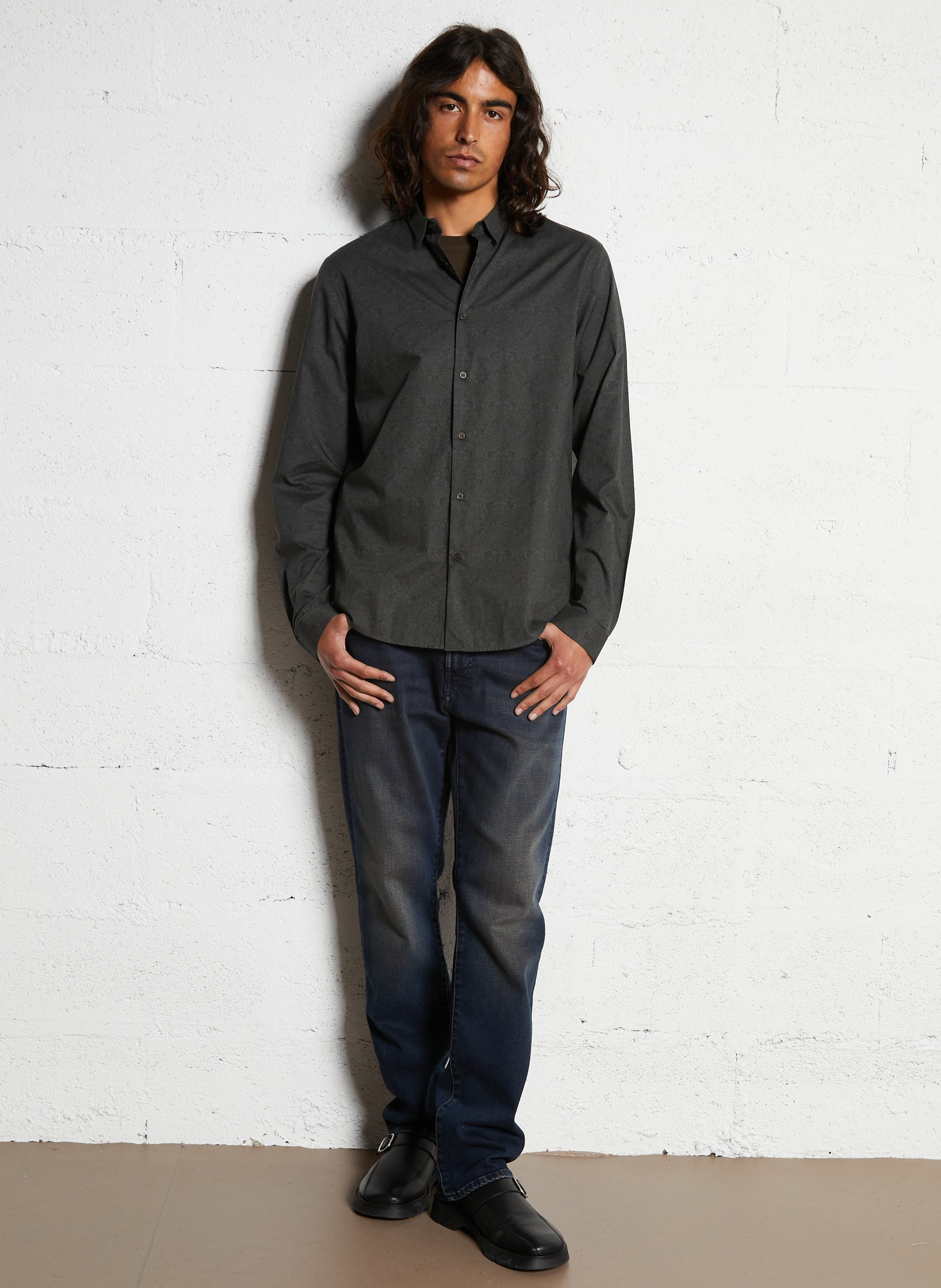 Dakota - Regular-Fit-Hemd aus Baumwolle IKKS Khaki