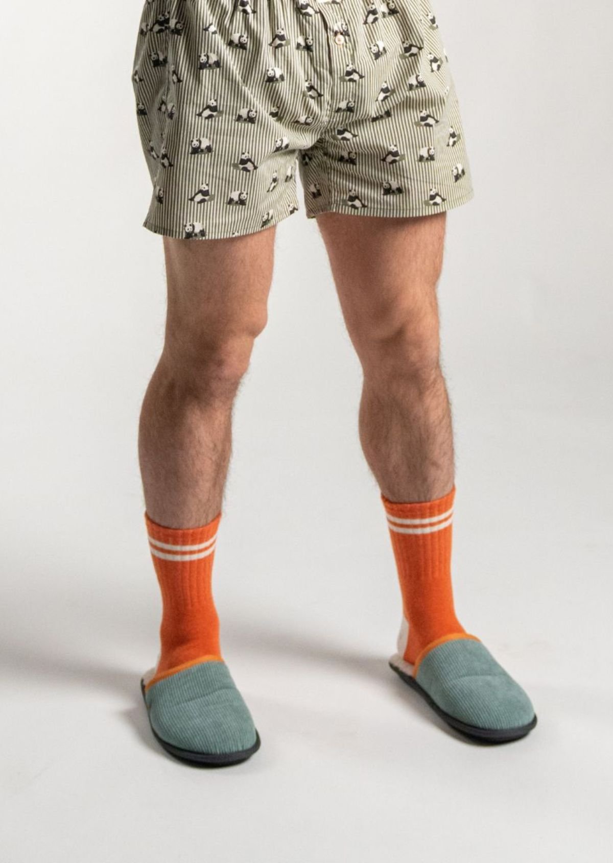 Corduroy slippers BILLYBELT Green