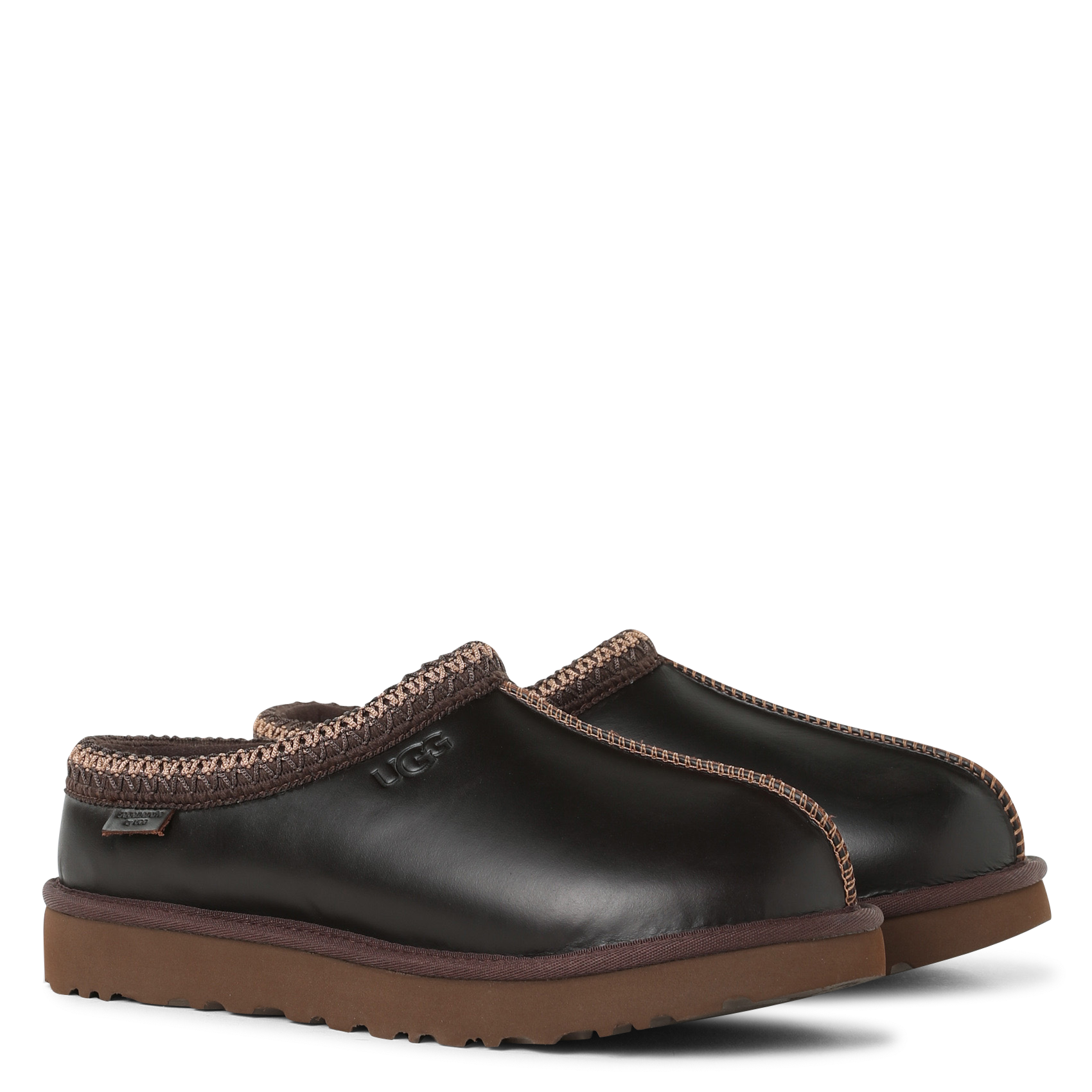 Deels leren klompen UGG Bruin