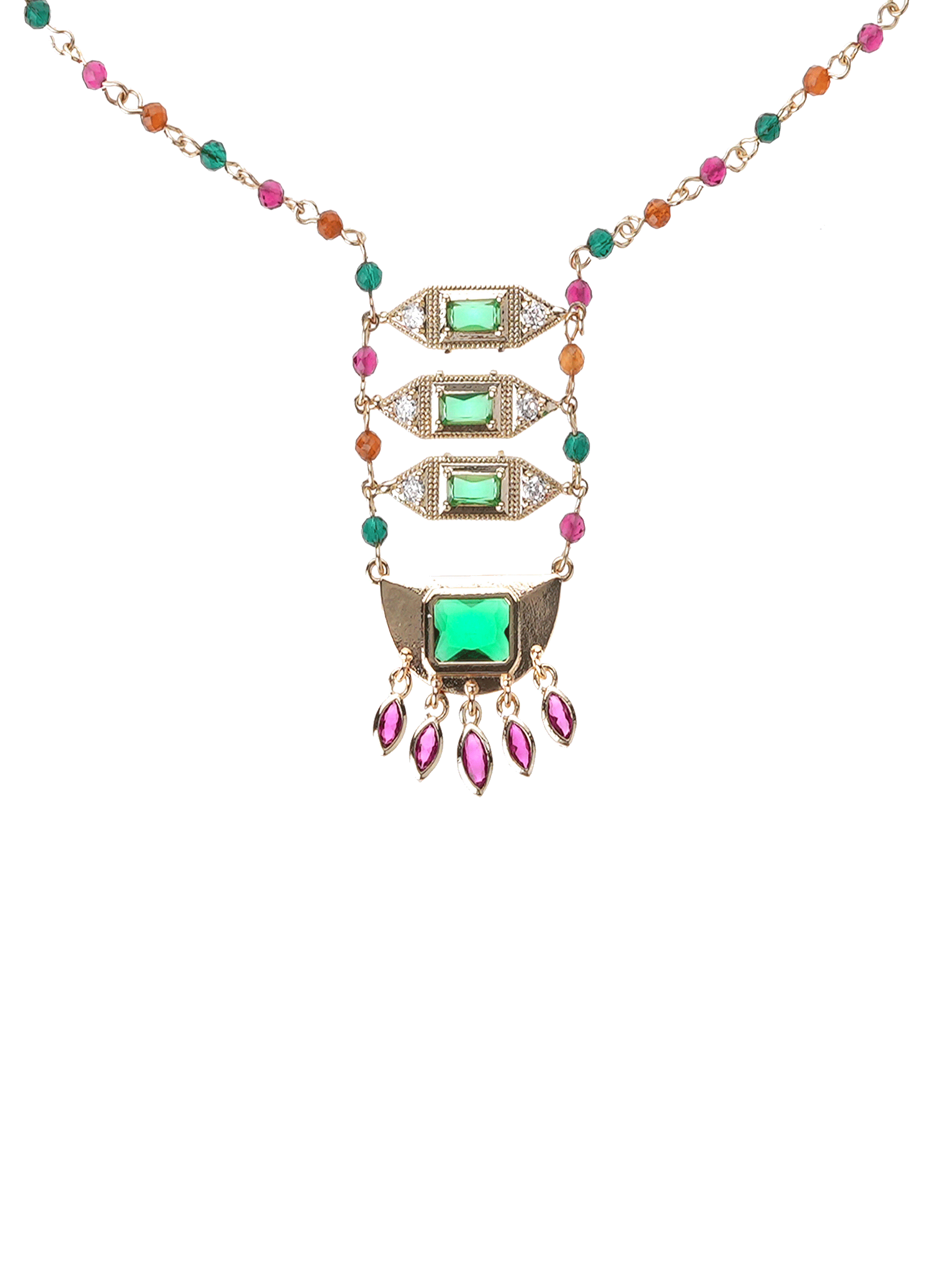 Collier chaîne avec perles HIPANEMA Green