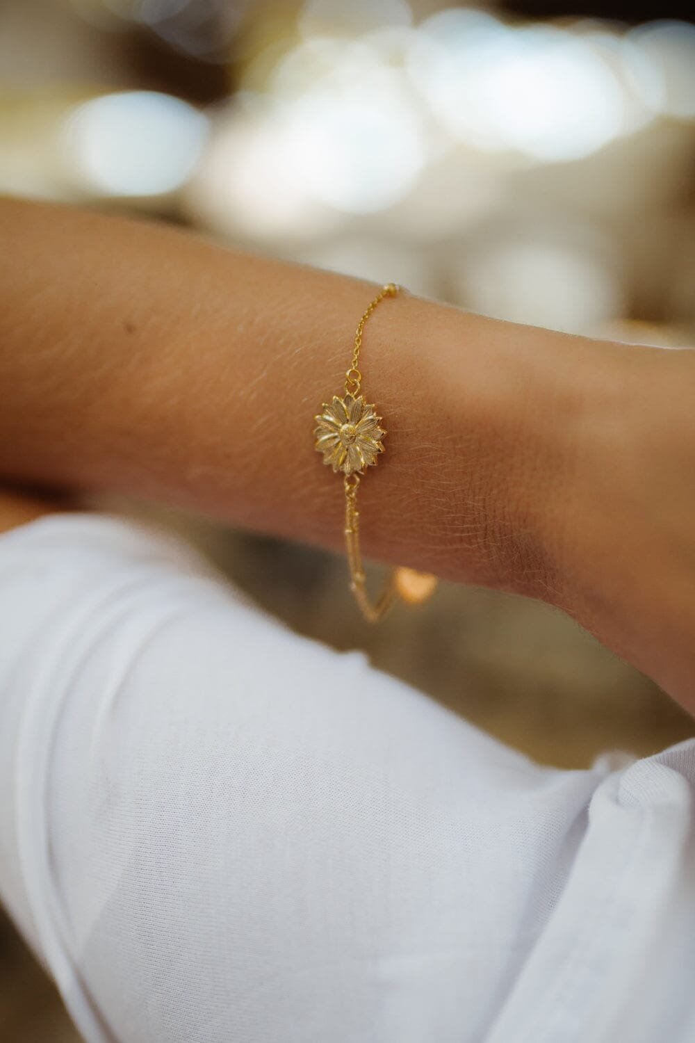 HESPÉRIS - Silver-plated flower bracelet MONSIEUR SIMONE Silver