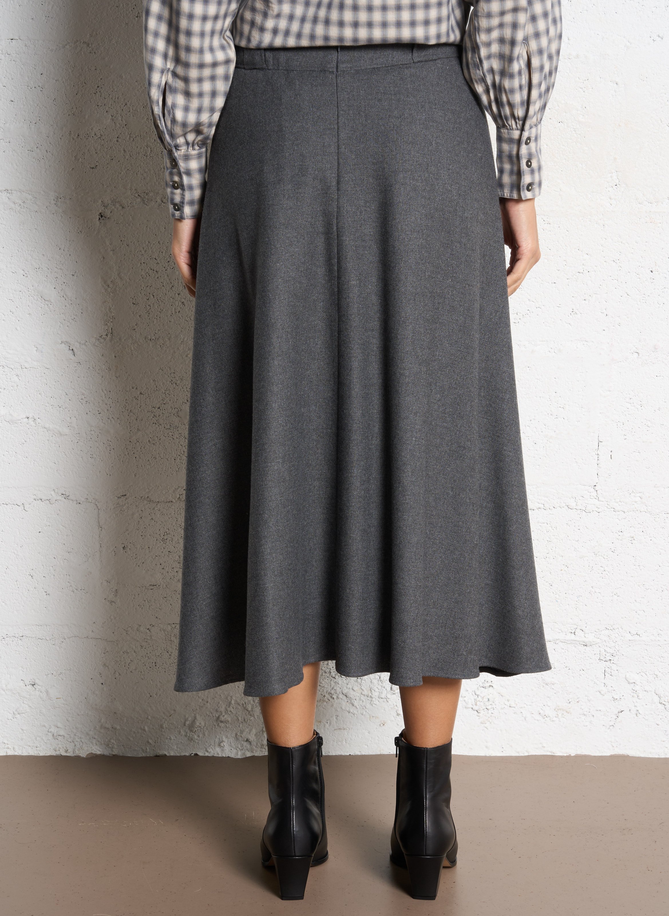 Jupe midi  DIEGA Gris