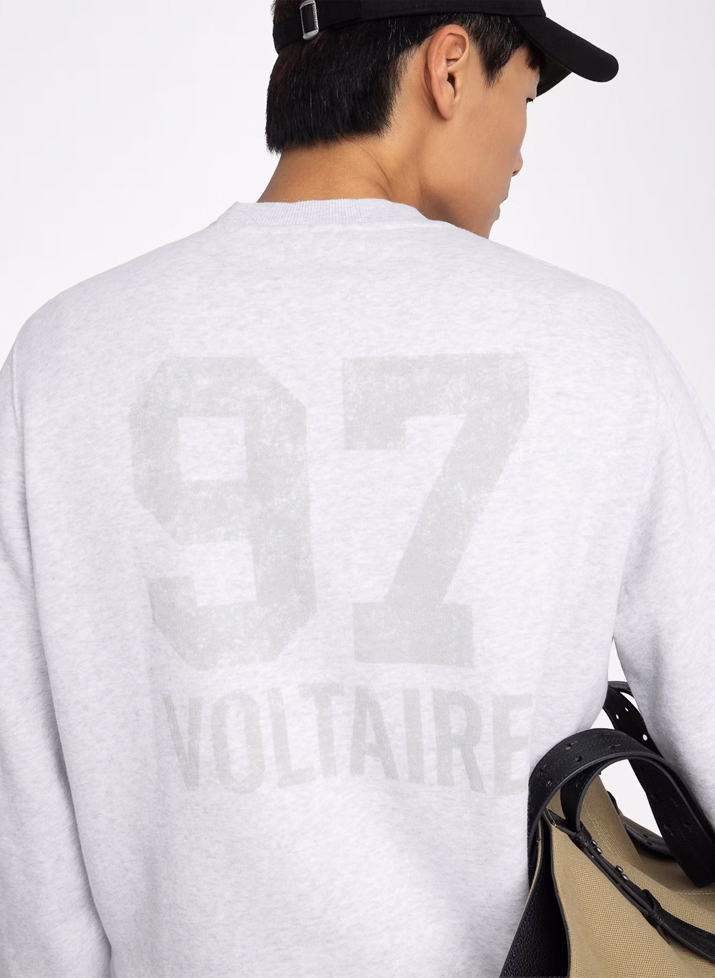 Sweat col rond en coton mélangé ZADIG&amp;VOLTAIRE Gris