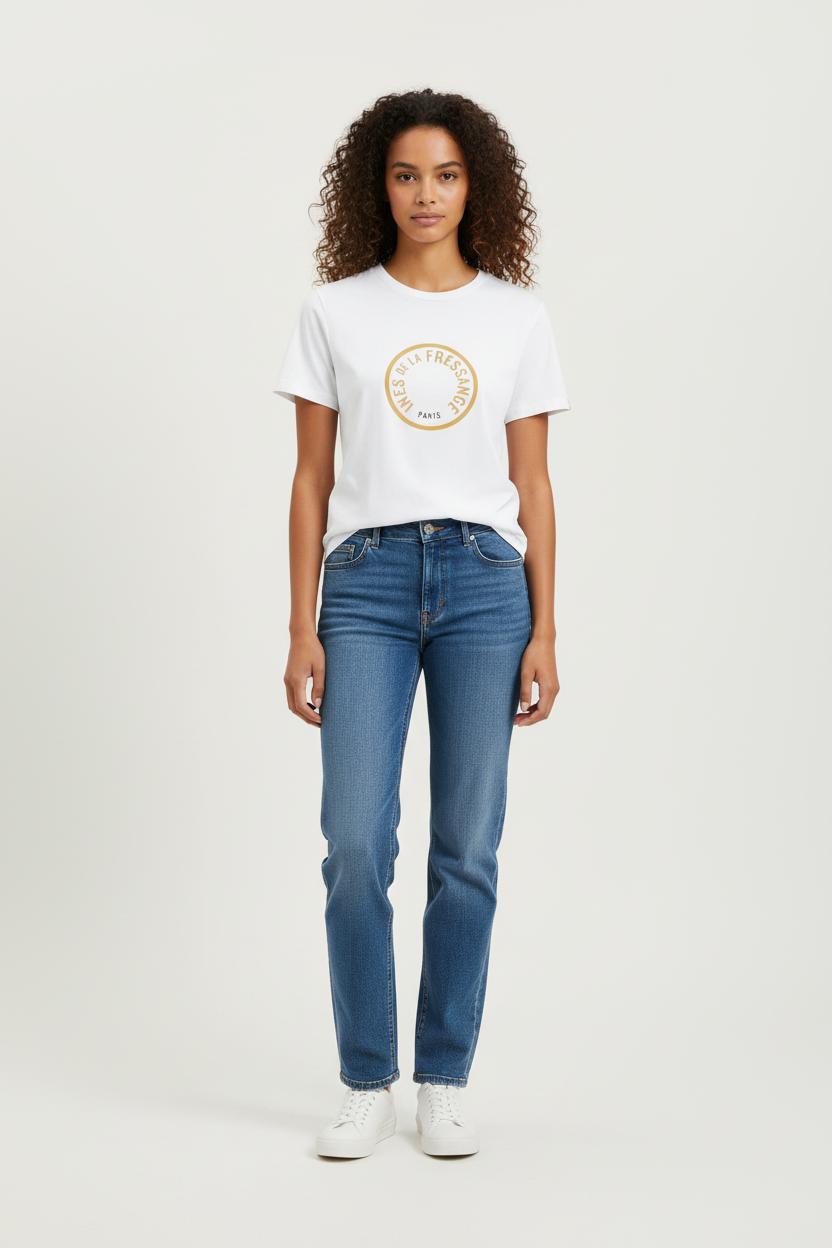 Tommy Badge T-shirt INES DE LA FRESSANGE - Seconde main White