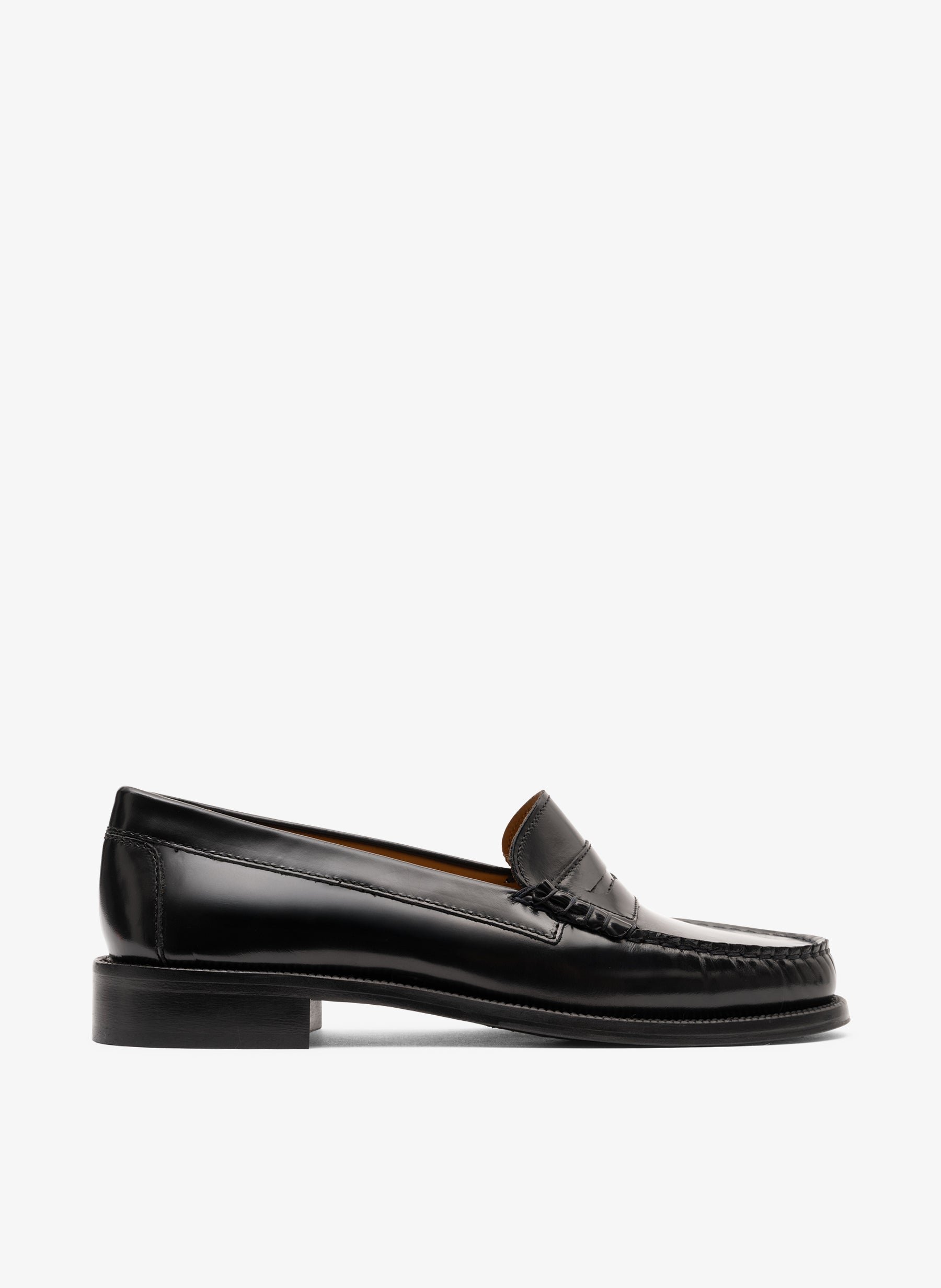 Black brushed leather moccasins PARALLELE PARIS Black