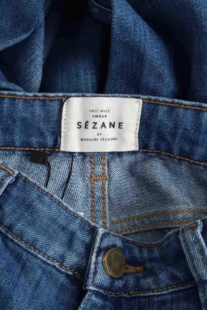 - Straight-leg jeans
- 5 pockets
- Straight cut
- Faded effect SEZANE - Seconde main Blue