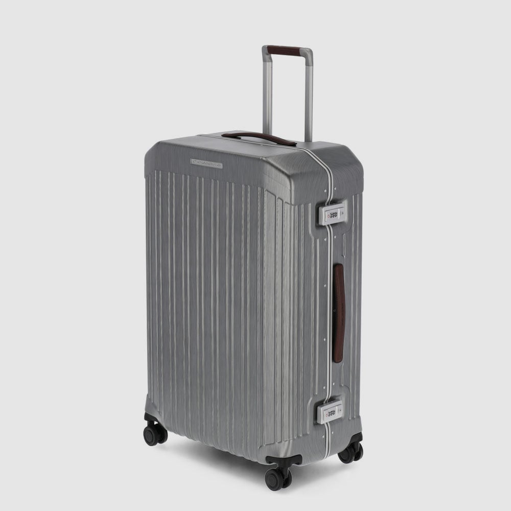 Large 4-wheel trolley suitcase with TSA lock PIQUADRO Black