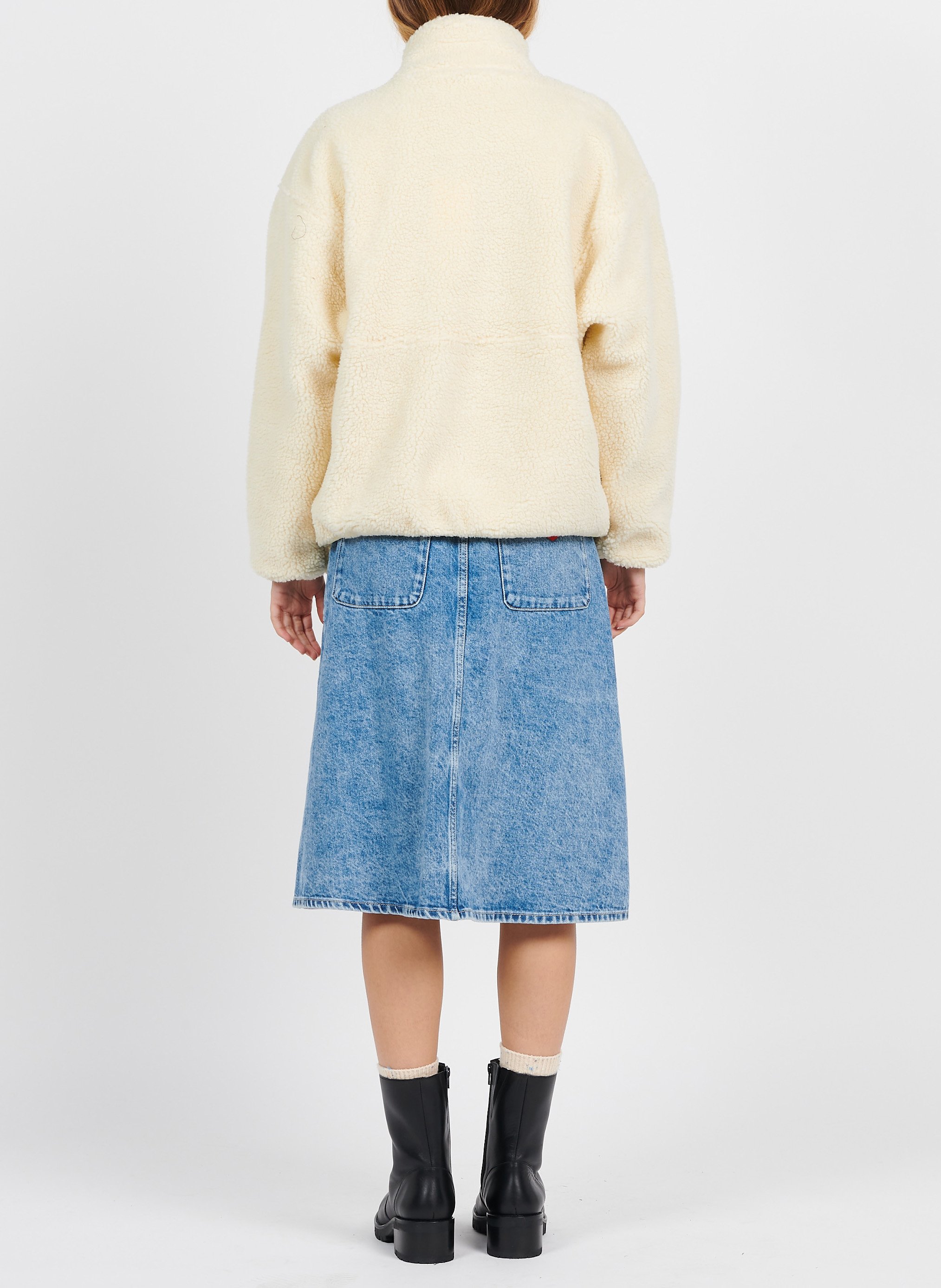 Fleecejacke mit Reißverschluss AMERICAN VINTAGE Beige