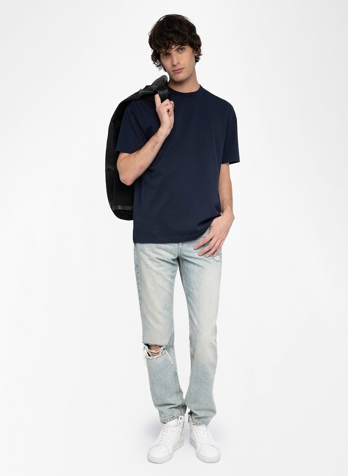 Gerade geschnittenes Rundhals-T-Shirt aus Baumwolle ZADIG&VOLTAIRE Blau