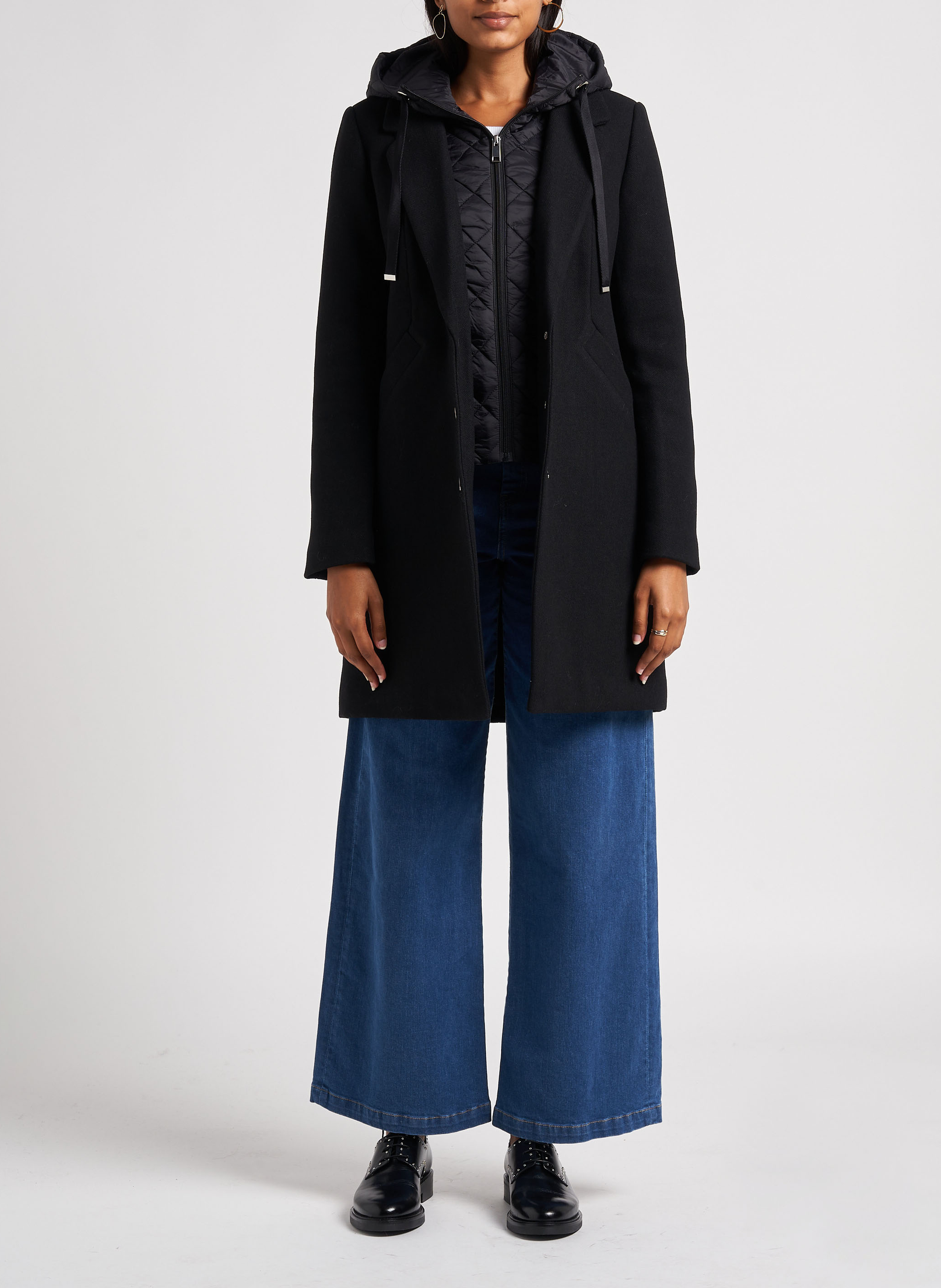 Mantel mit Reverskragen I CODE Schwarz