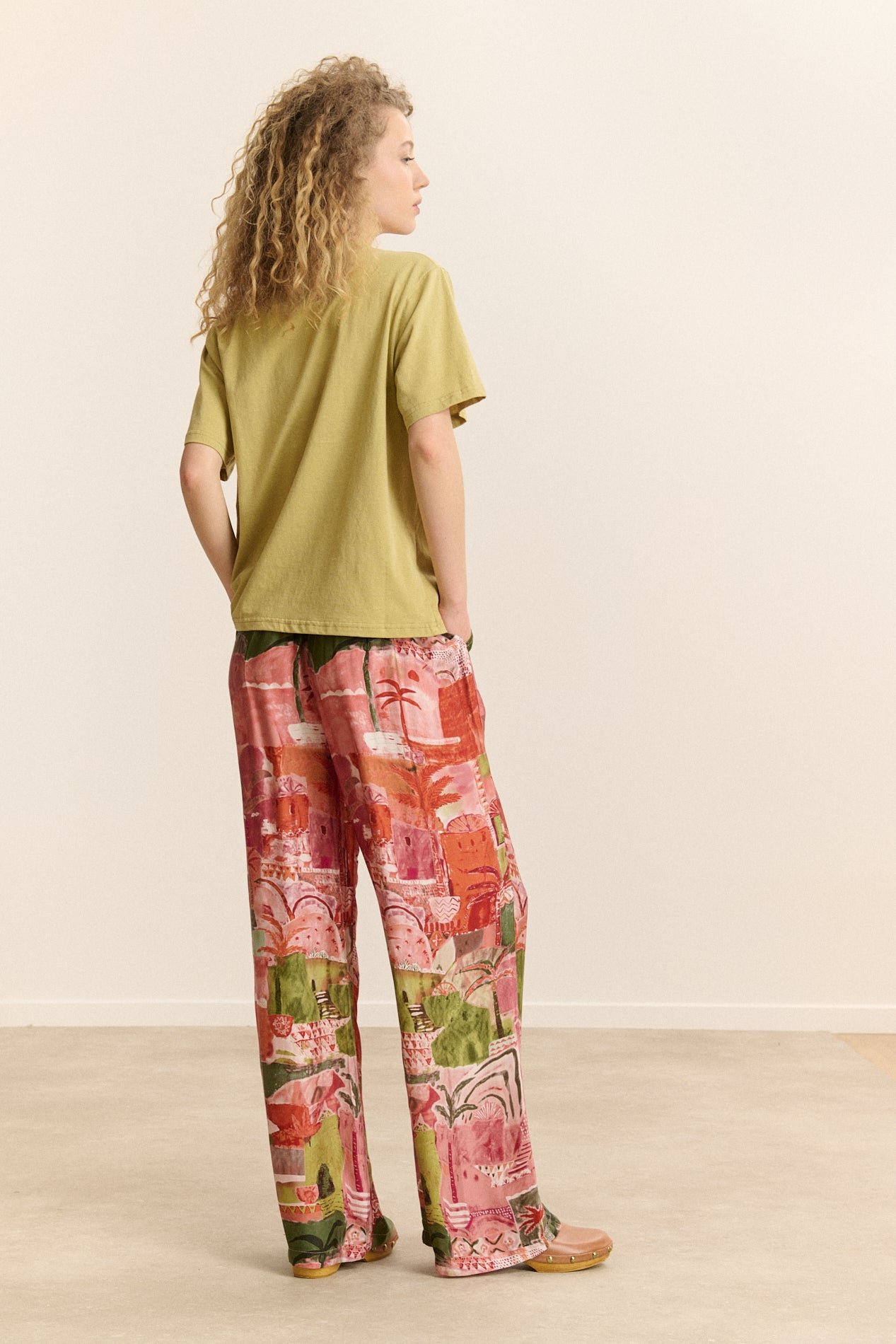 Short-sleeve plain T-shirt GARANCE PARIS Green