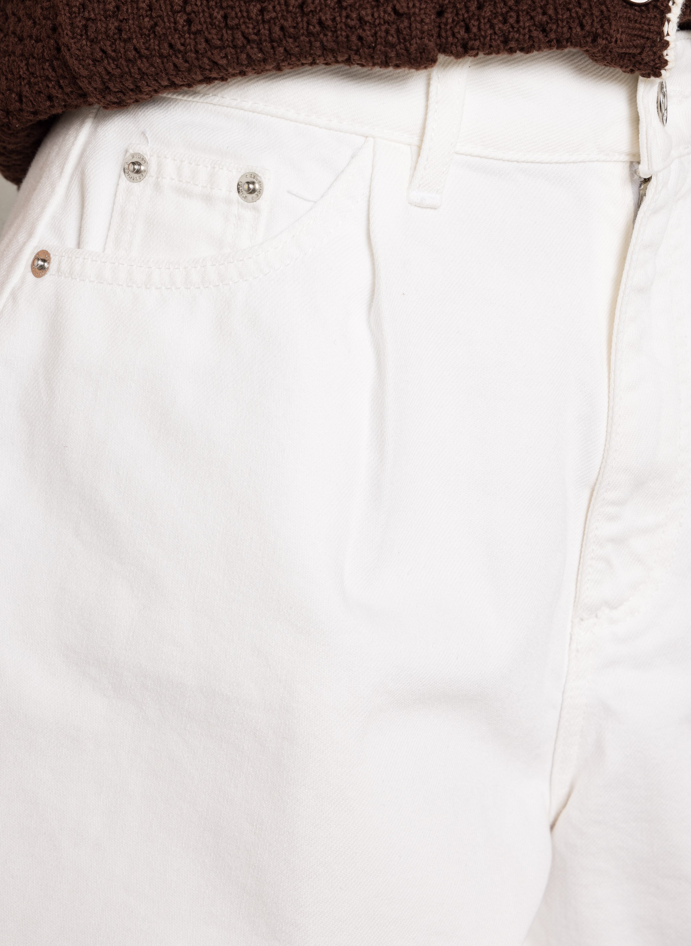 High-waisted wide-leg shorts BERENICE White