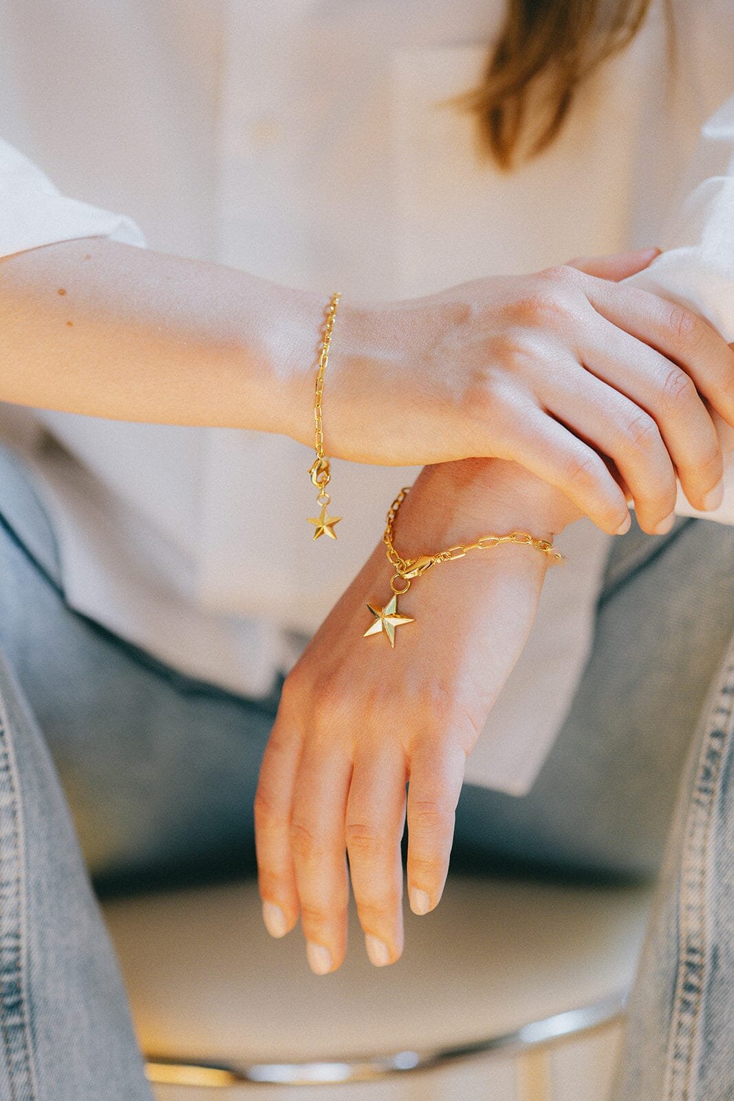 Maxi gold-plated star bracelet Golden