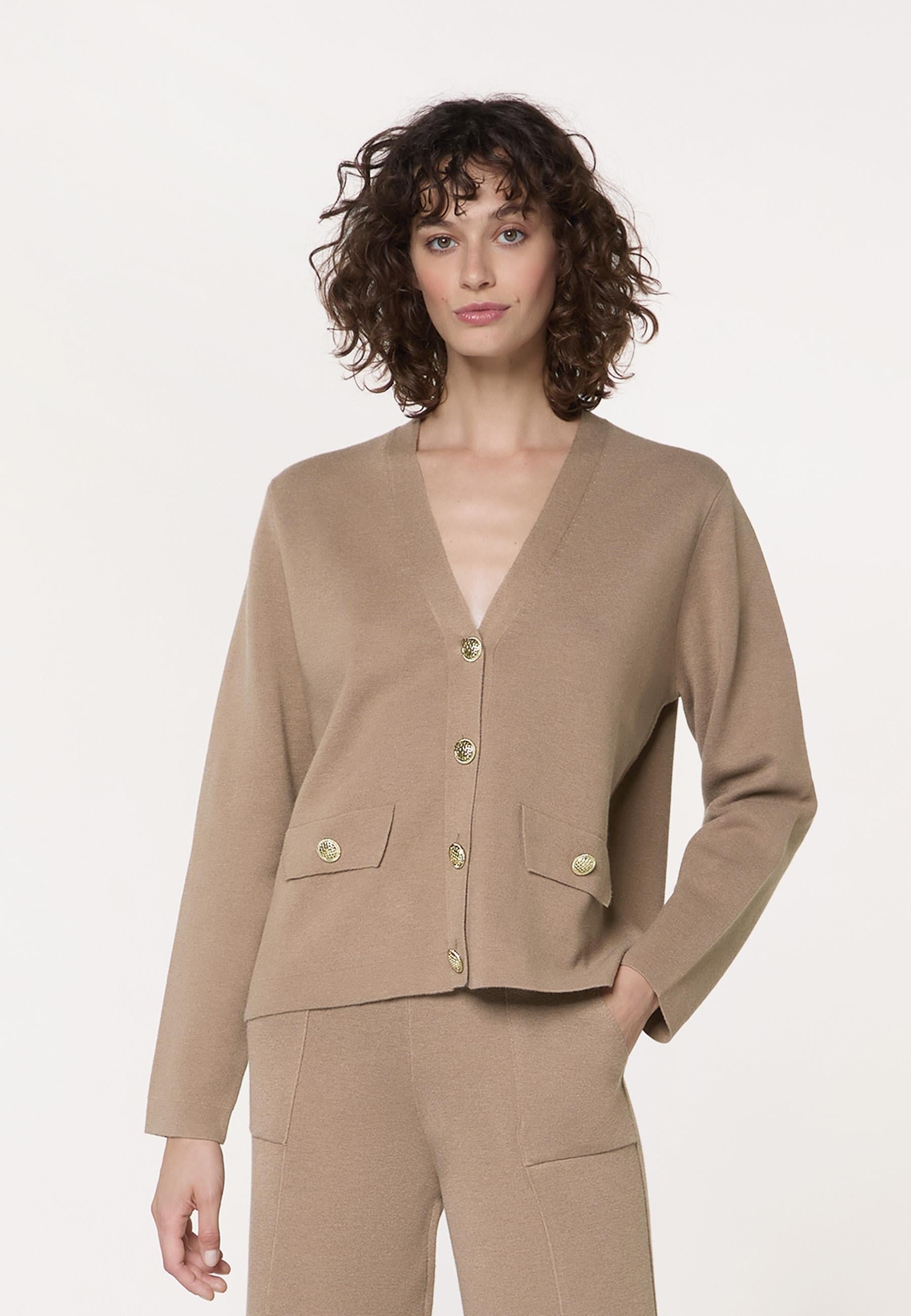 Short knitted jacket RODIER Brown