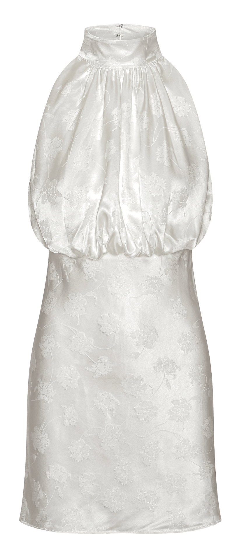 Robe courte ajustée jacquard ROTATE Blanc