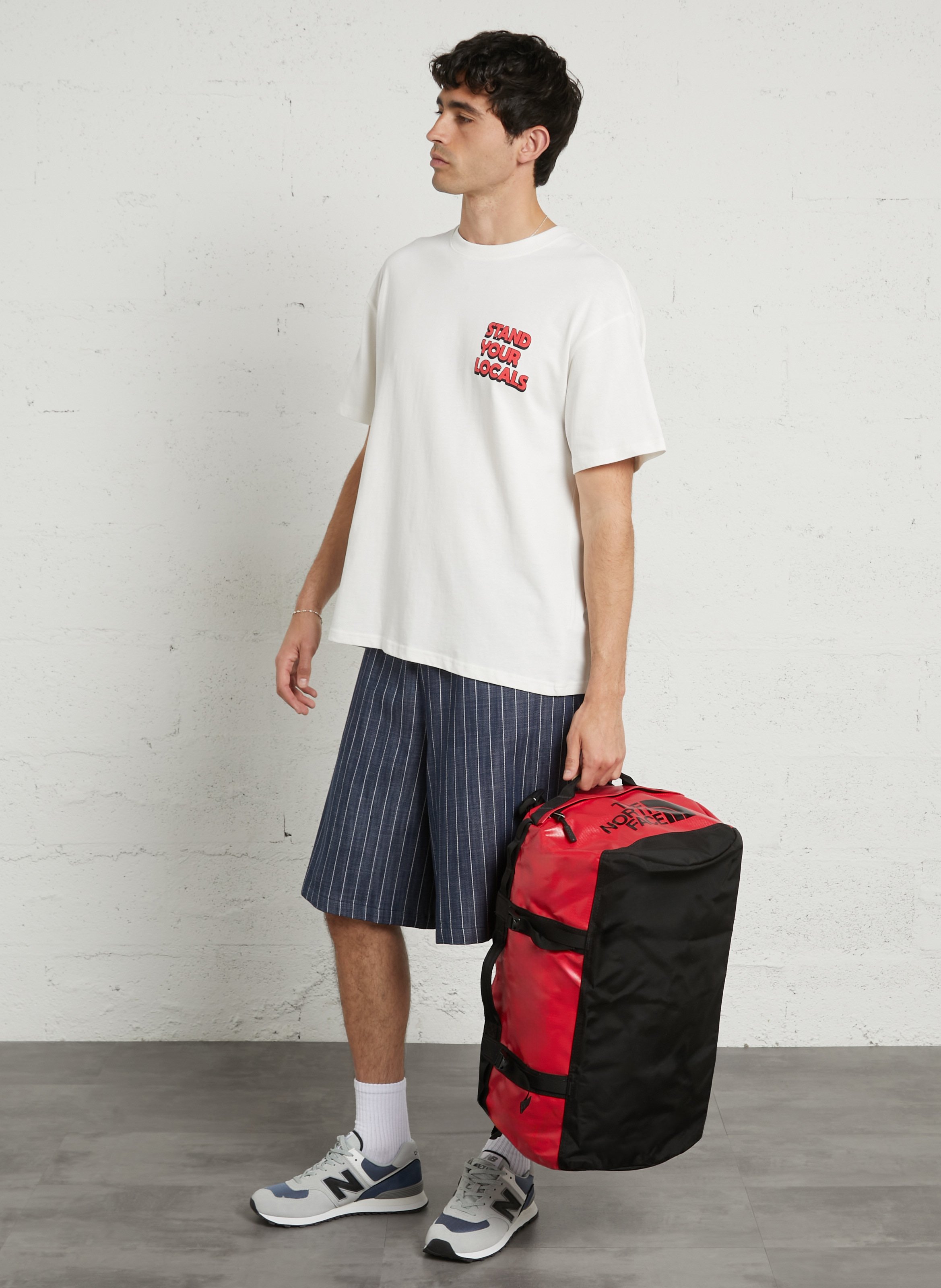 Compact plain travel bag THE NORTH FACE Red