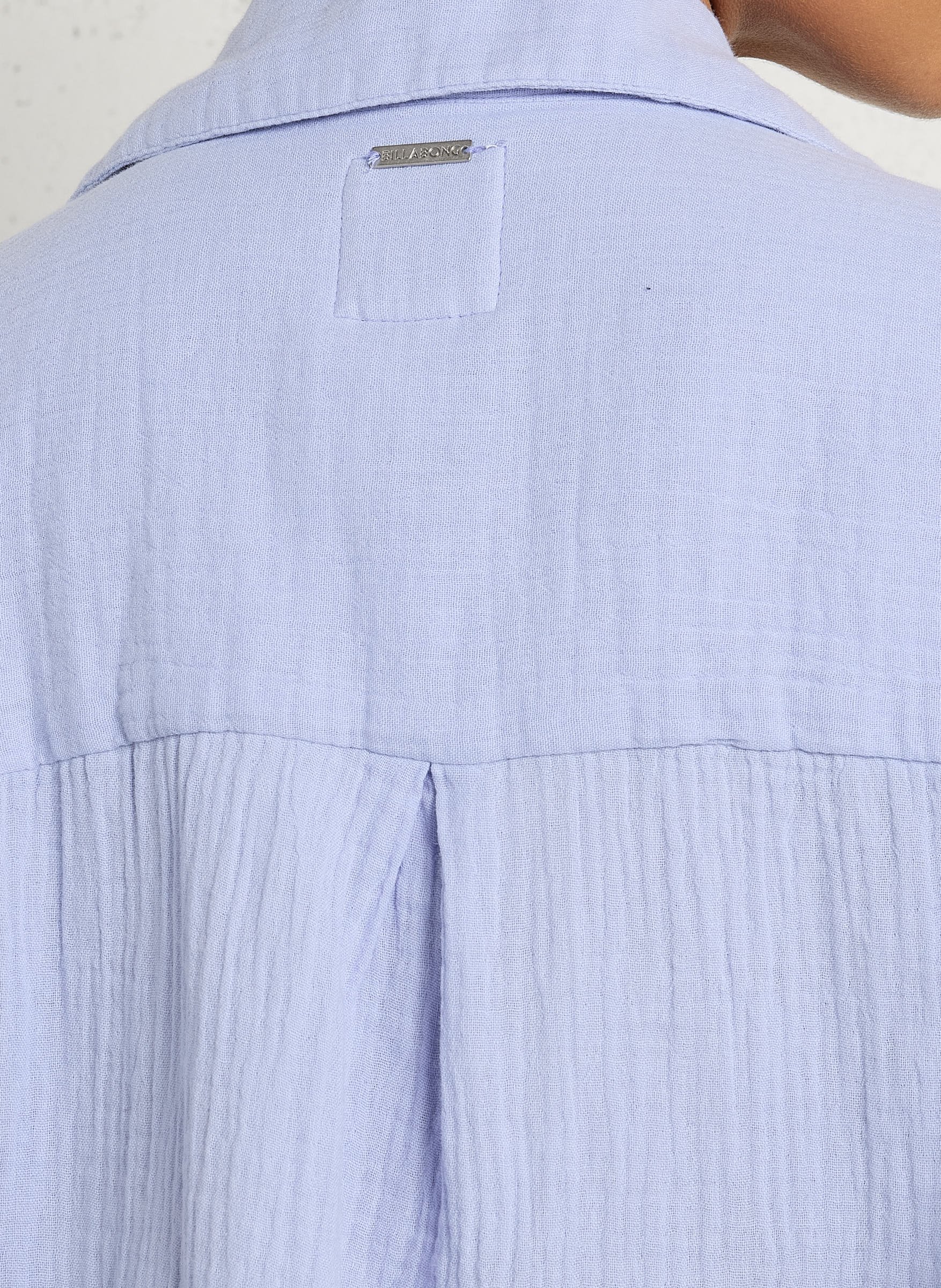 Chemise col classique en gaze de coton BILLABONG Bleu