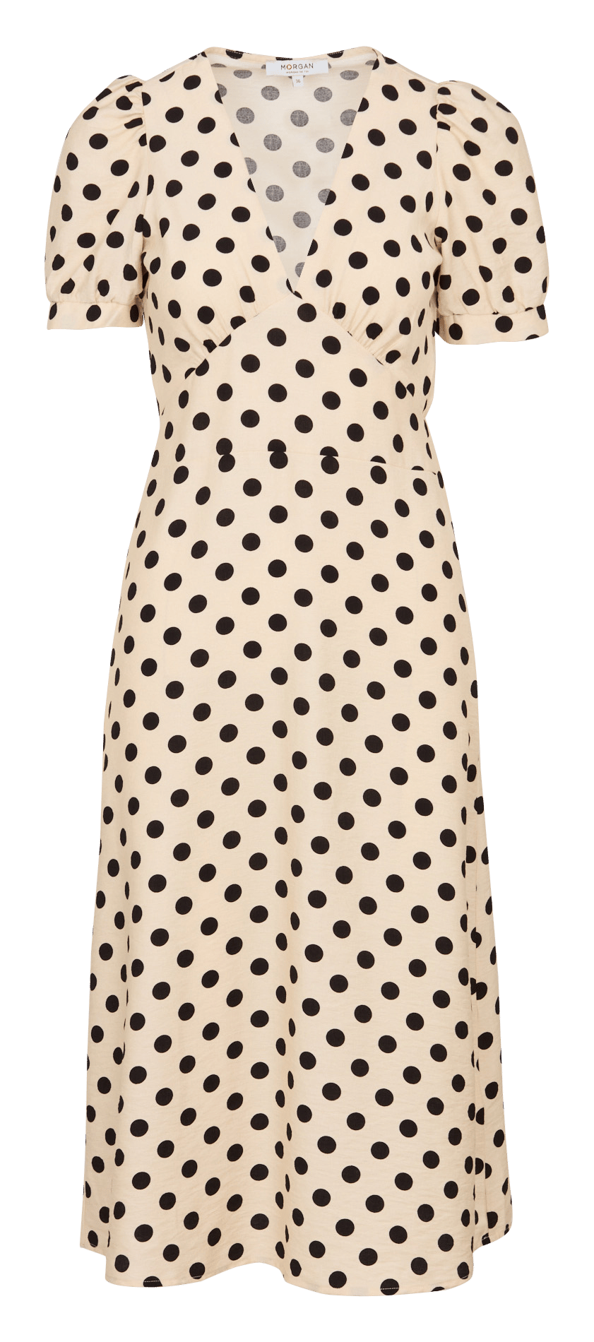 Midi dress V-neck polka dot MORGAN Multicolored