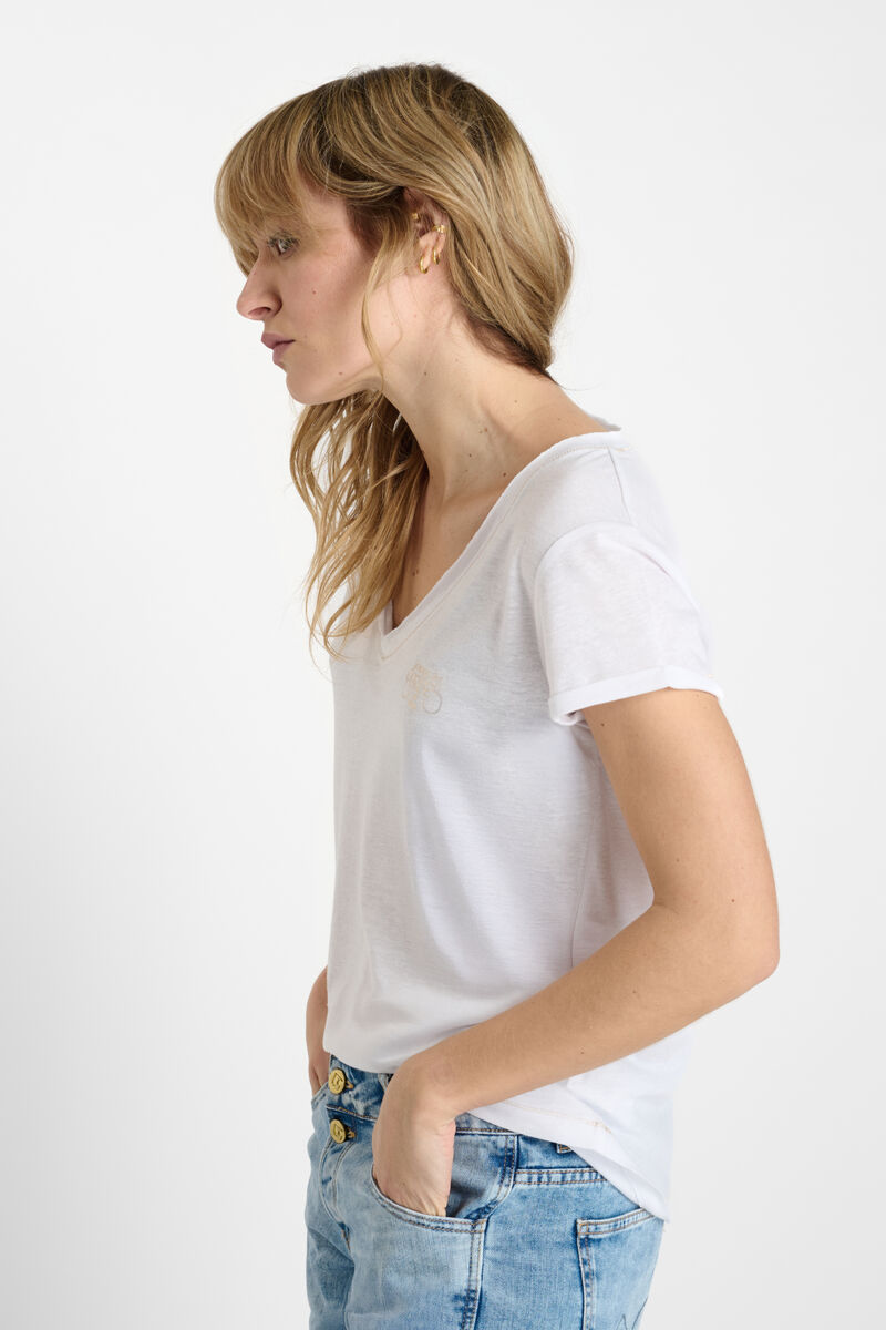 Tommy Badge T-shirt LE TEMPS DES CERISES White