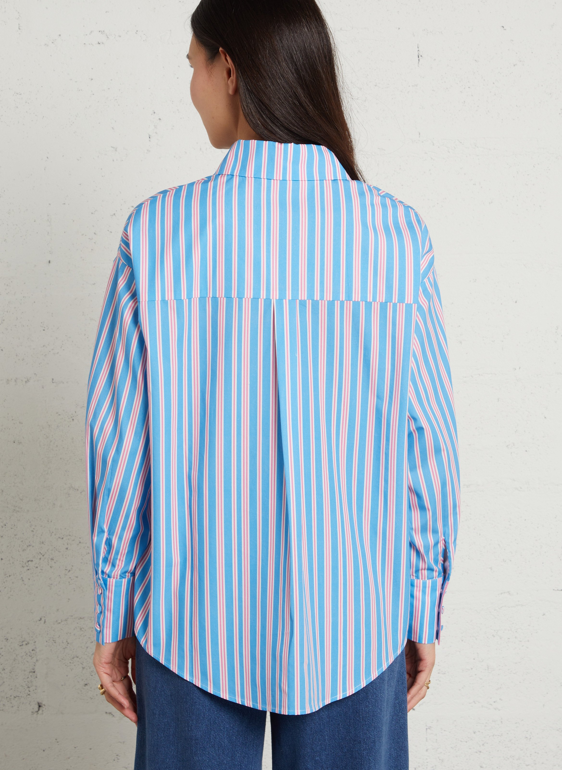 Chemise ample boutonnée à rayures ELISE CHALMIN Multicolore