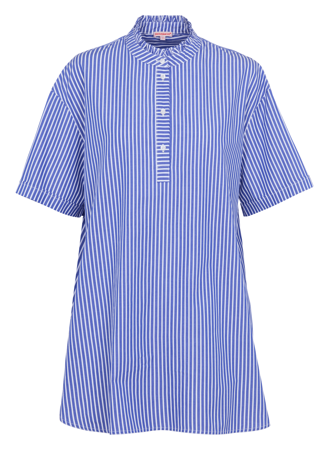 Striped shirt with Victorian collar BENSIMON Blue