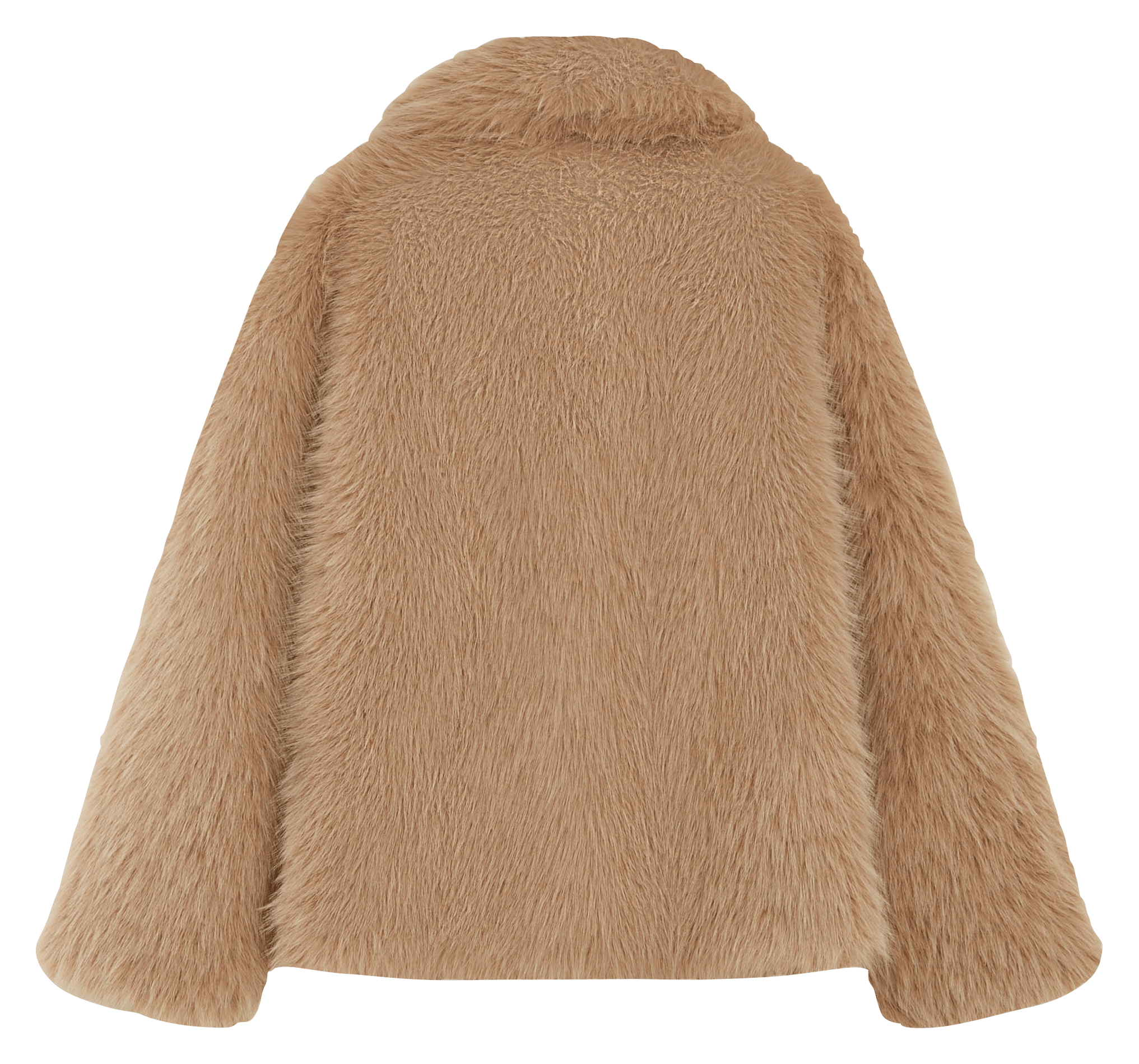 Jas met reverskraag van imitatiebont GRACE ET MILA Beige
