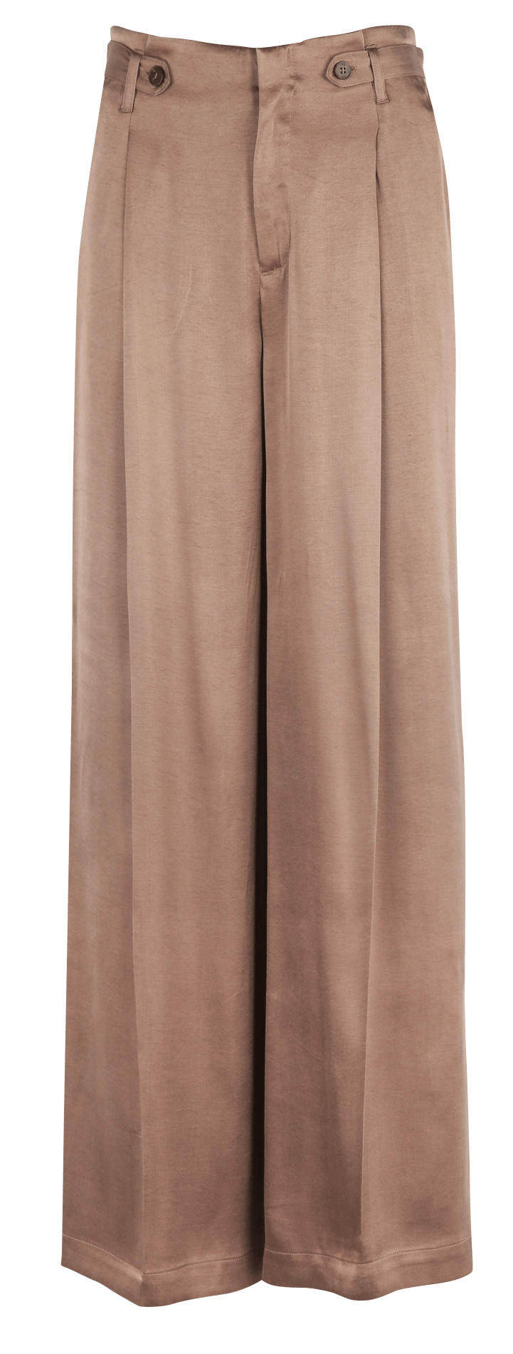 Wide-leg satin effect pants IKKS Brown
