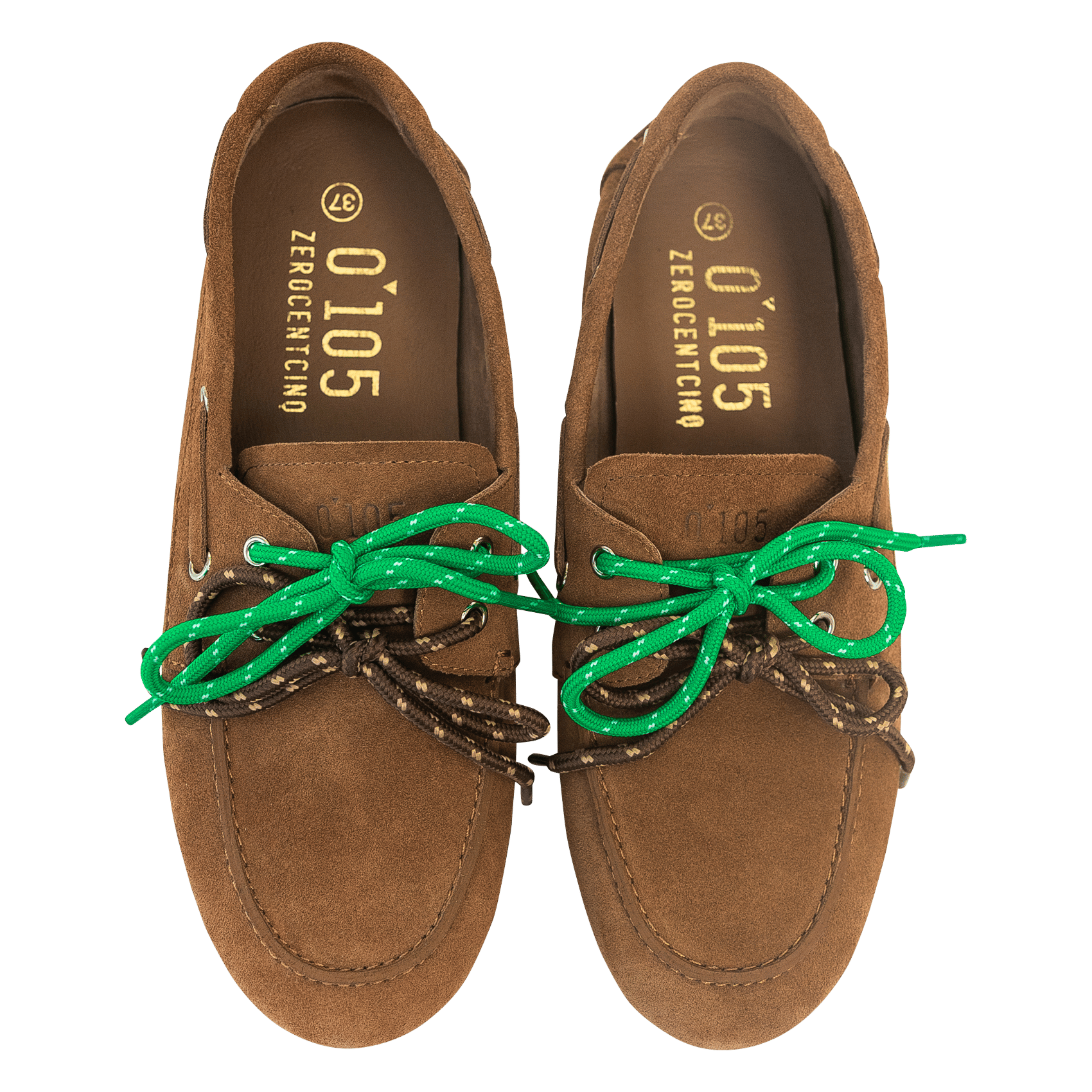 Chaussures bateau en cuir  0'105 Marron