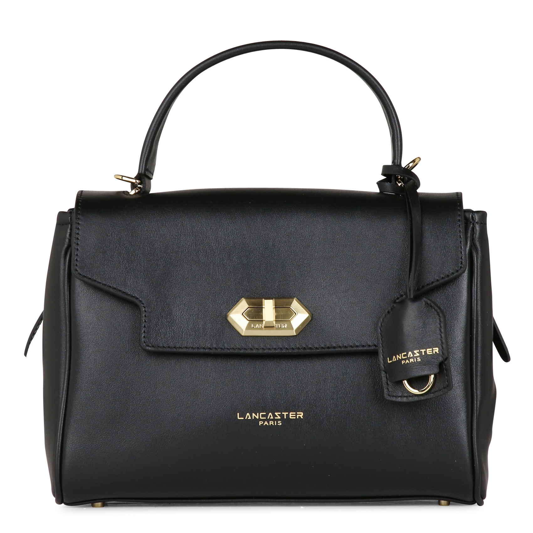 Leather shoulder bag LANCASTER PARIS Black