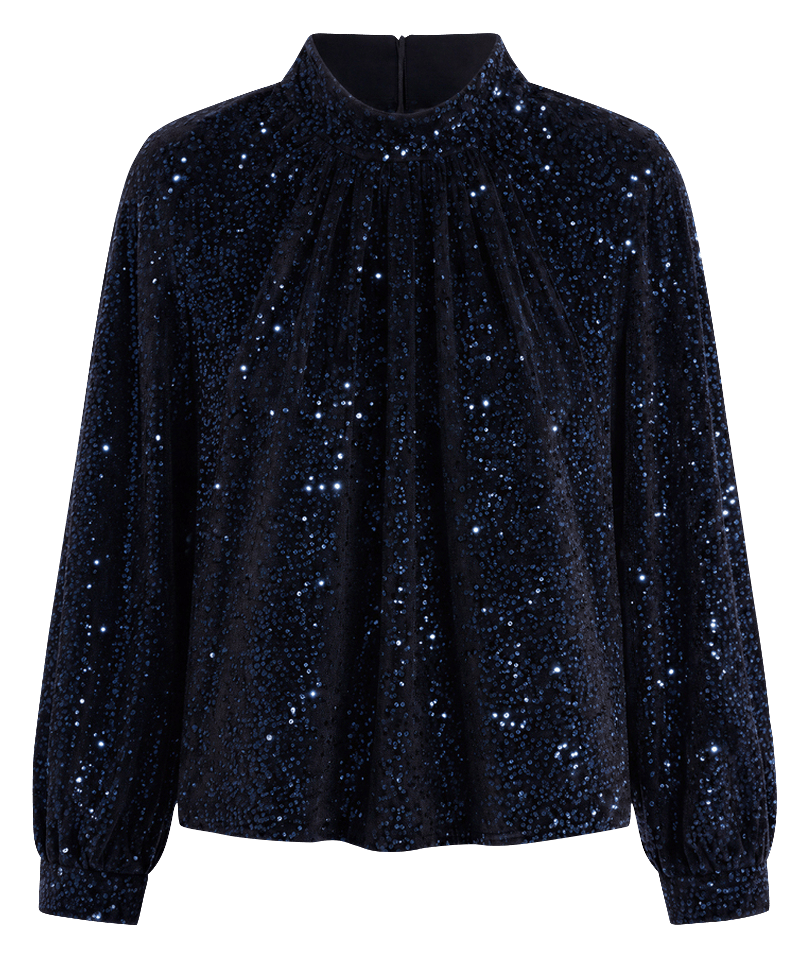 Top col montant à sequins PABLO Noir