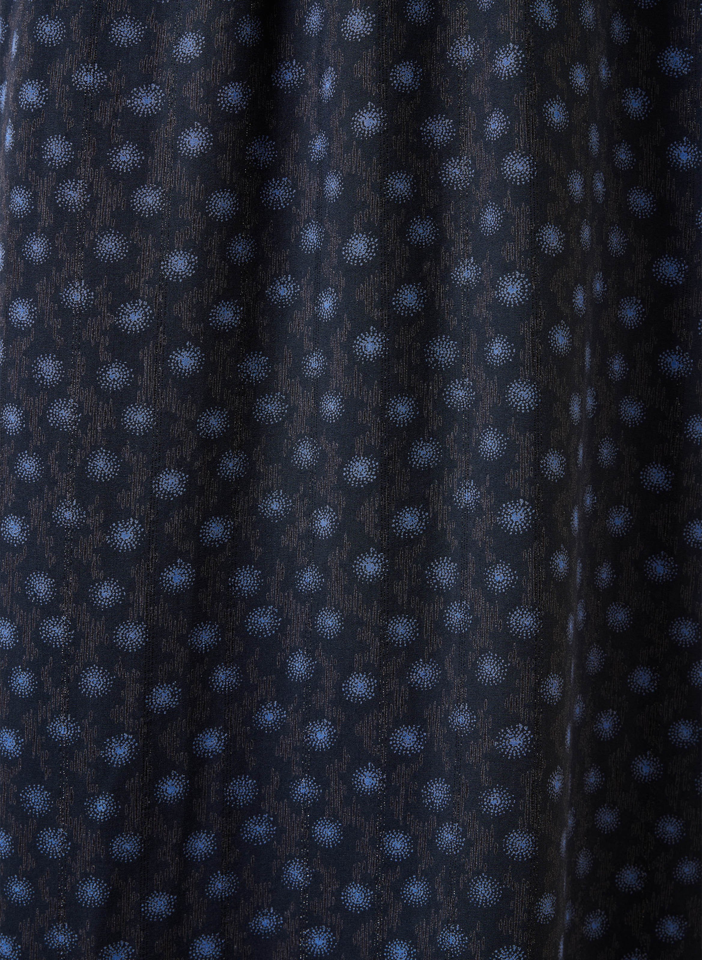 Lange jurk met overslag en print LA FEE MARABOUTEE Blauw
