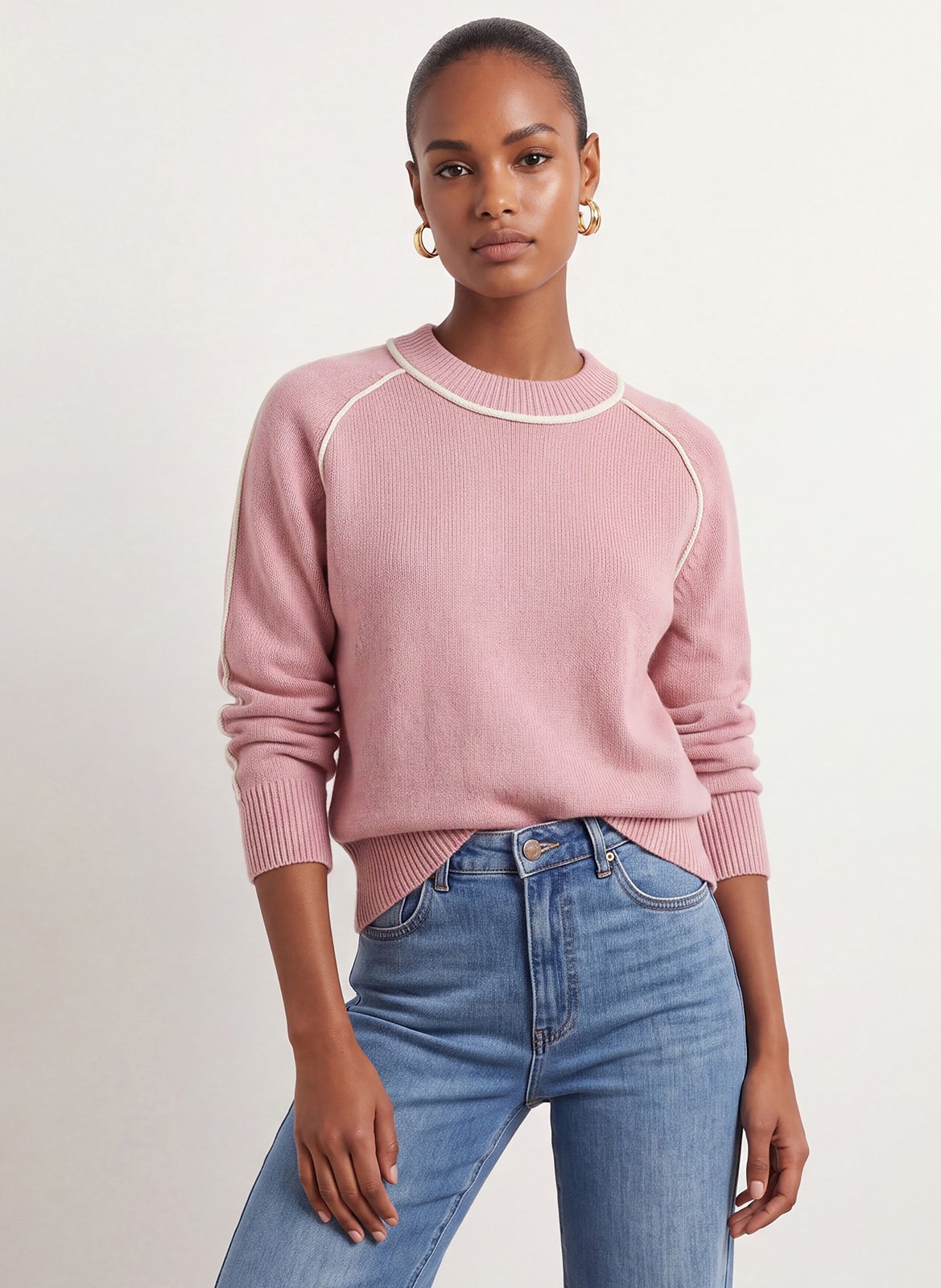 Gerade geschnittener Wollmix-Pullover KOOKAI Rosa