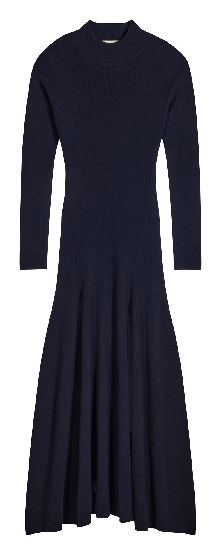 Robe longue ajustée à plis en laine mélangée VANESSA BRUNO Bleu