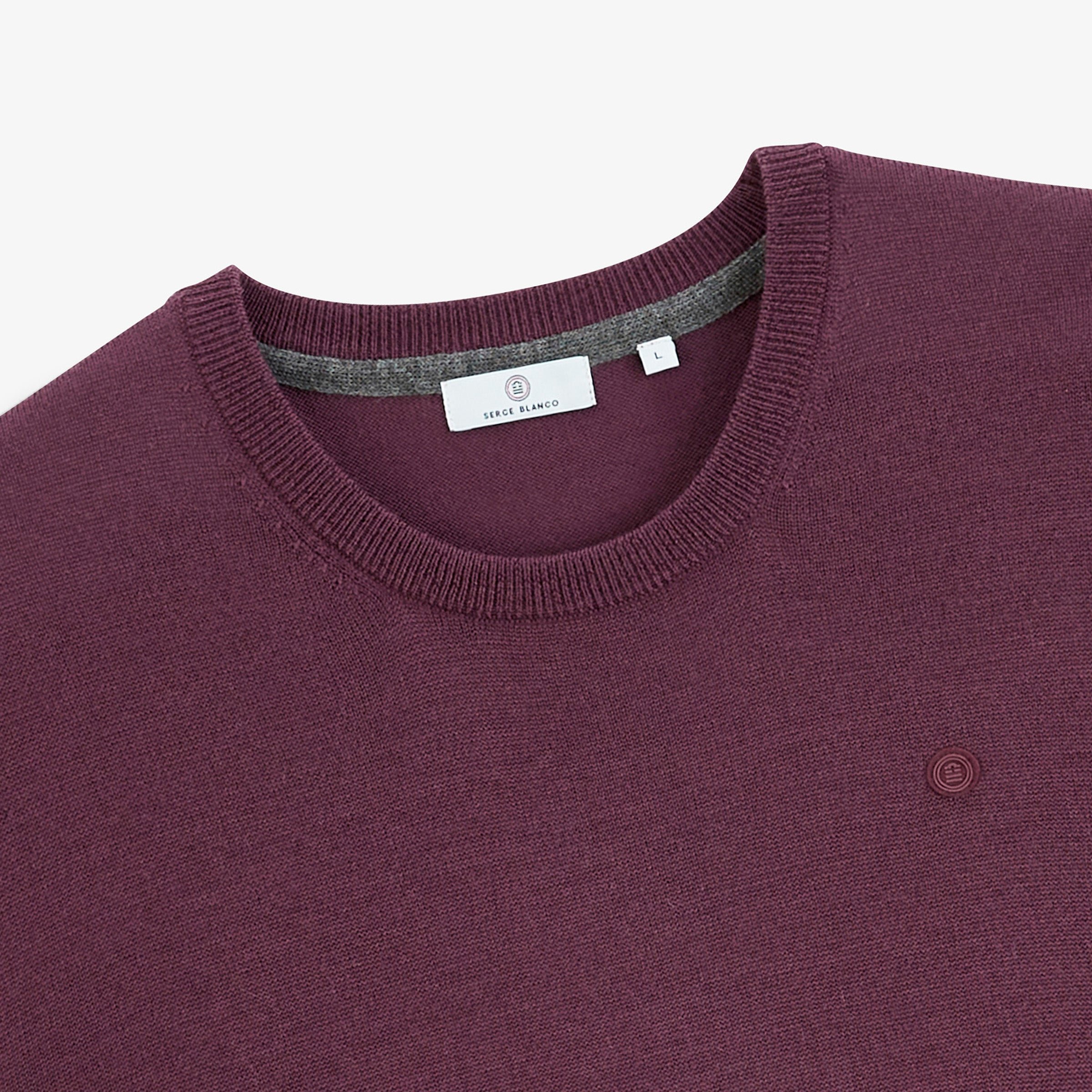 Essential MAO crew-neck sweater in wine red SERGE BLANCO Red