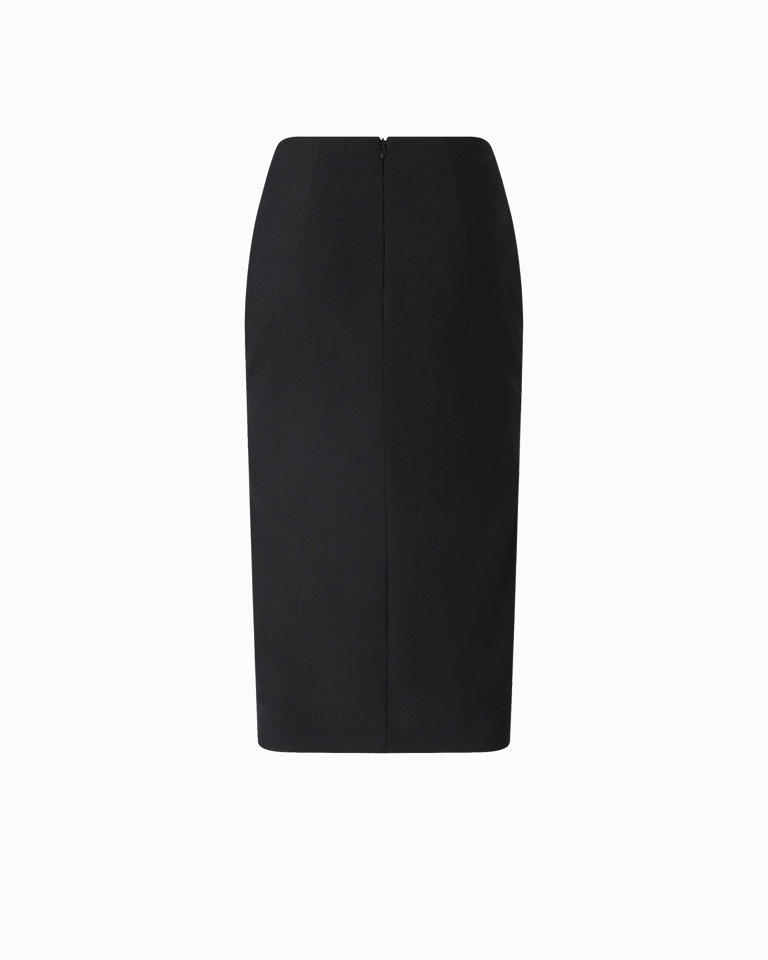 Fitted midi skirt with double slit PINKO Black