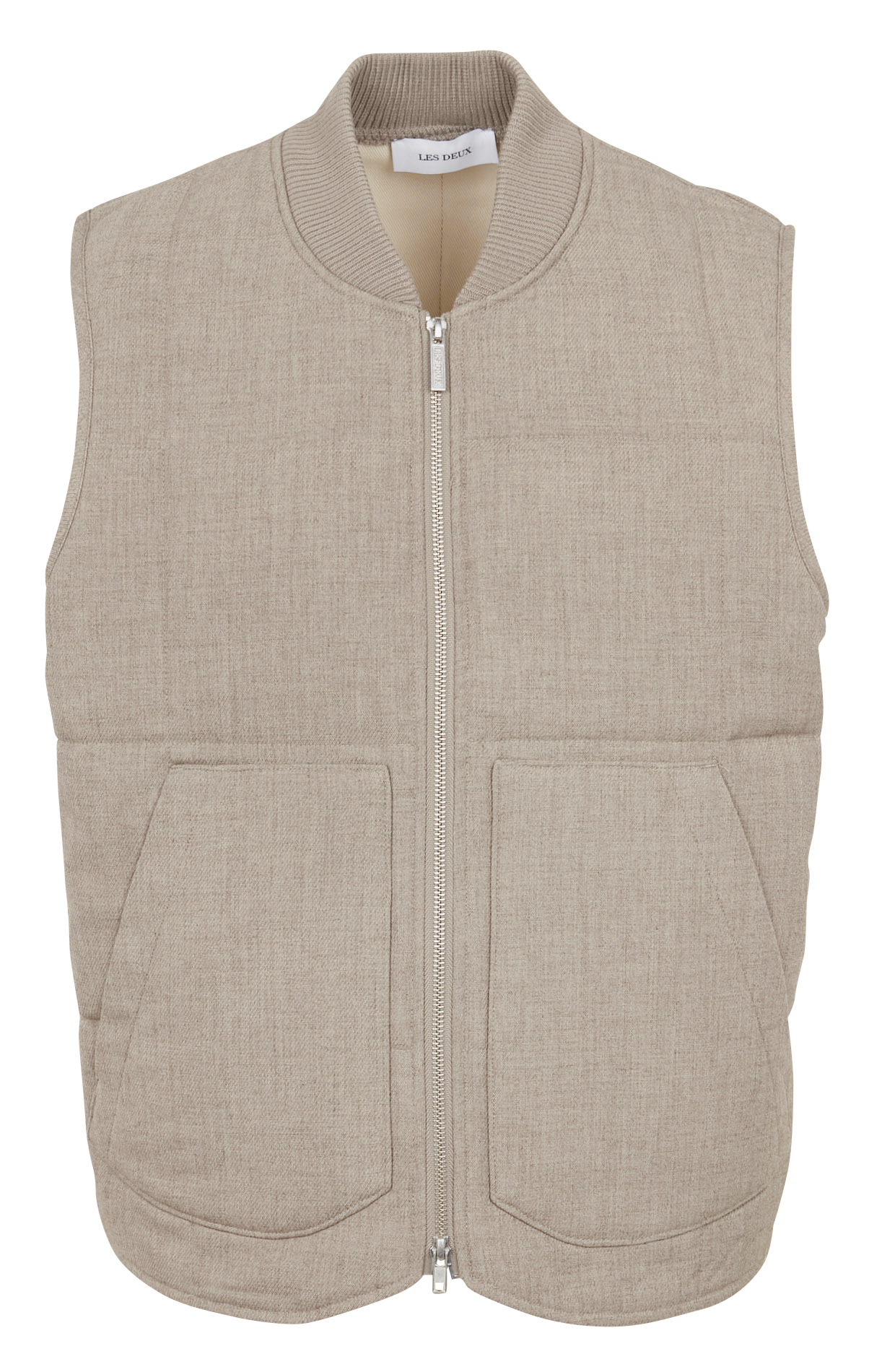 Veste col rond matelassée LES DEUX Beige