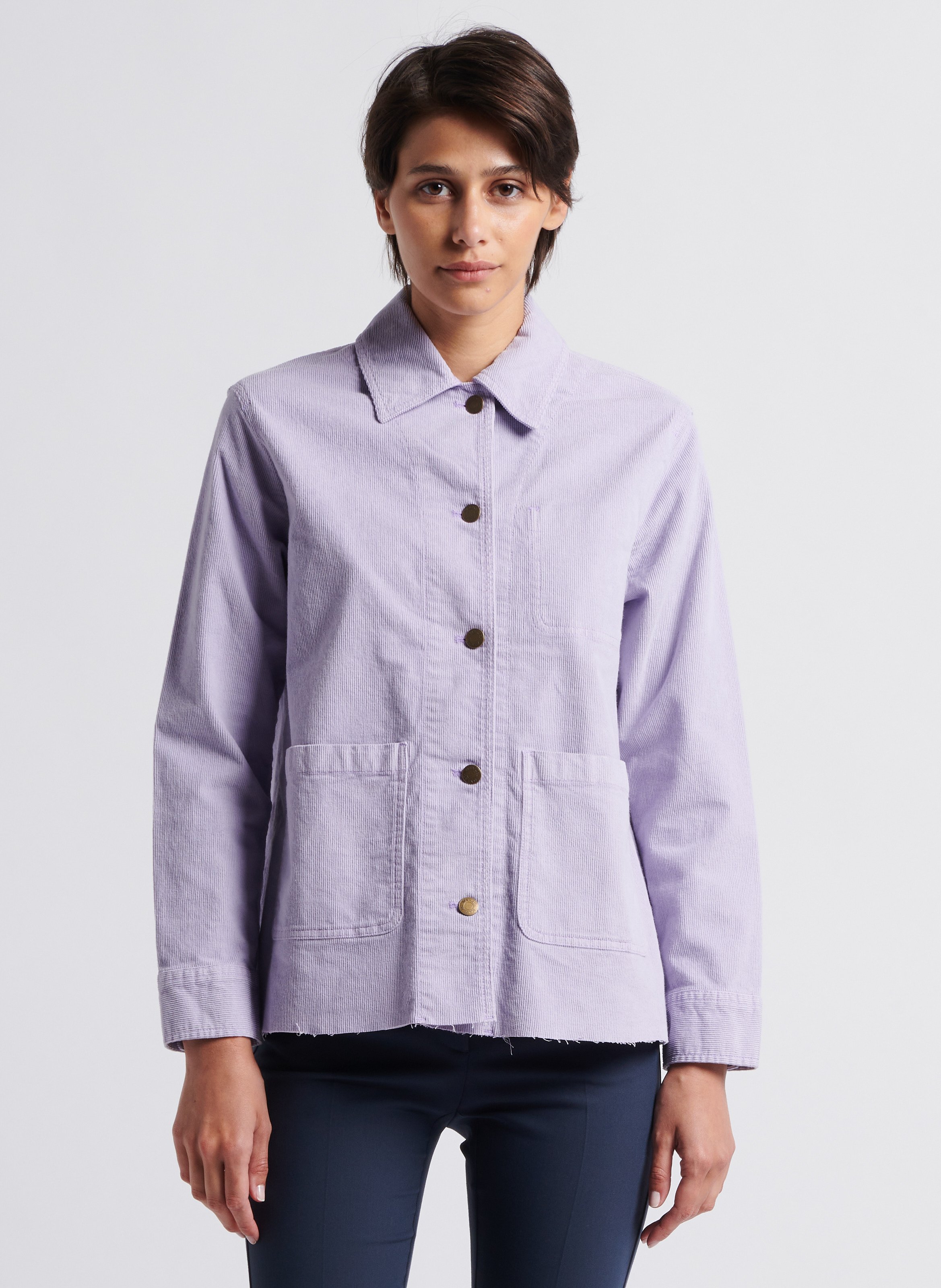 Chemise col classique en coton mélangé  MAX&Co. Violet